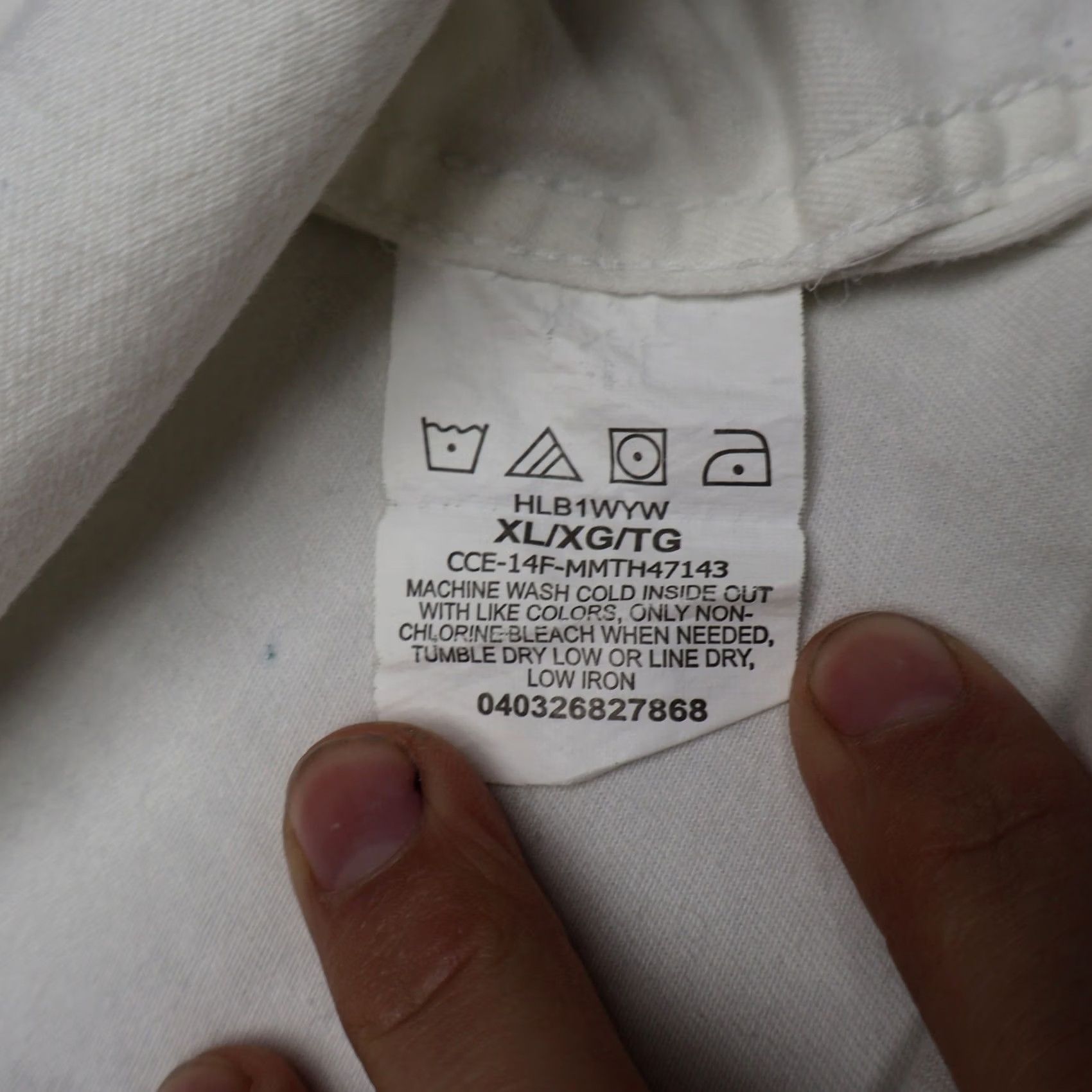 Wrangler Wrangler Cotton Work Shirt Mens XL White Long Sleeve Classic Button Up Western Casual Size US XL / EU 56 / 4 - 2 Thumbnail