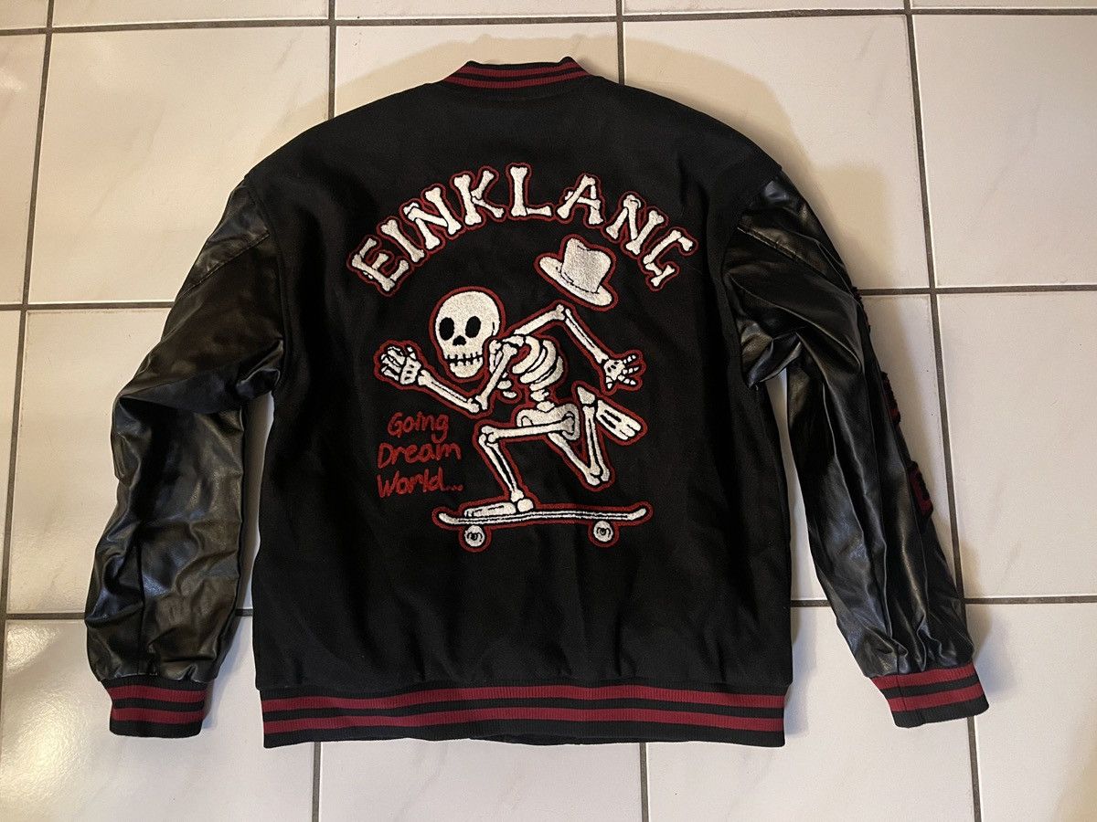 Other Aelfric Eden Size Small Black Varsity Bomber Jacket Skeleton Size US S / EU 44-46 / 1 - 2 Thumbnail