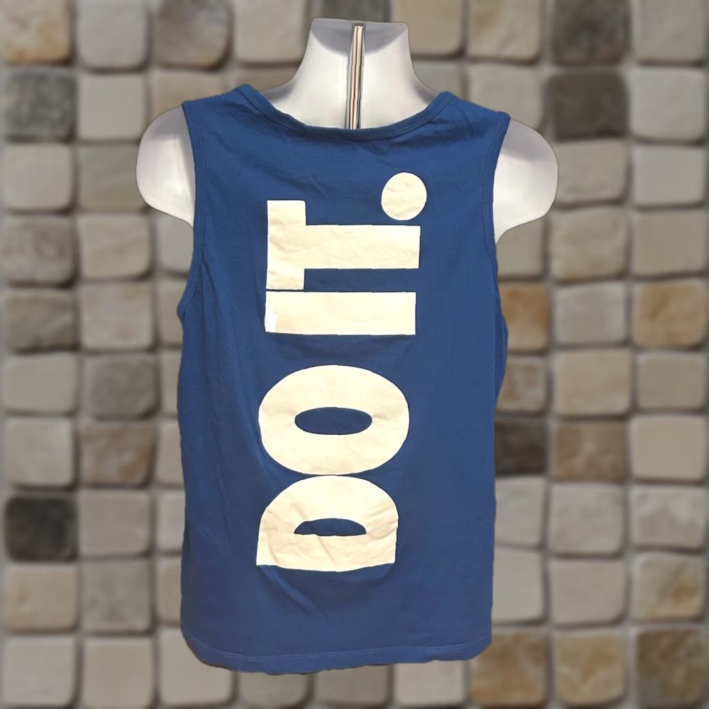 Nike Nike Tank Top Just Do It Men L Blue Double Sided Big Script The Nike Tee Size US L / EU 52-54 / 3 - 1 Thumbnail
