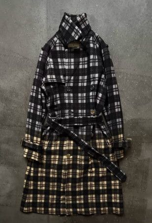ANREALAGE ANREALAGE AW13 Runway Color-Block Plaid Blend Coat Size XL / US 12-14 / IT 48-50 - 5 Thumbnail