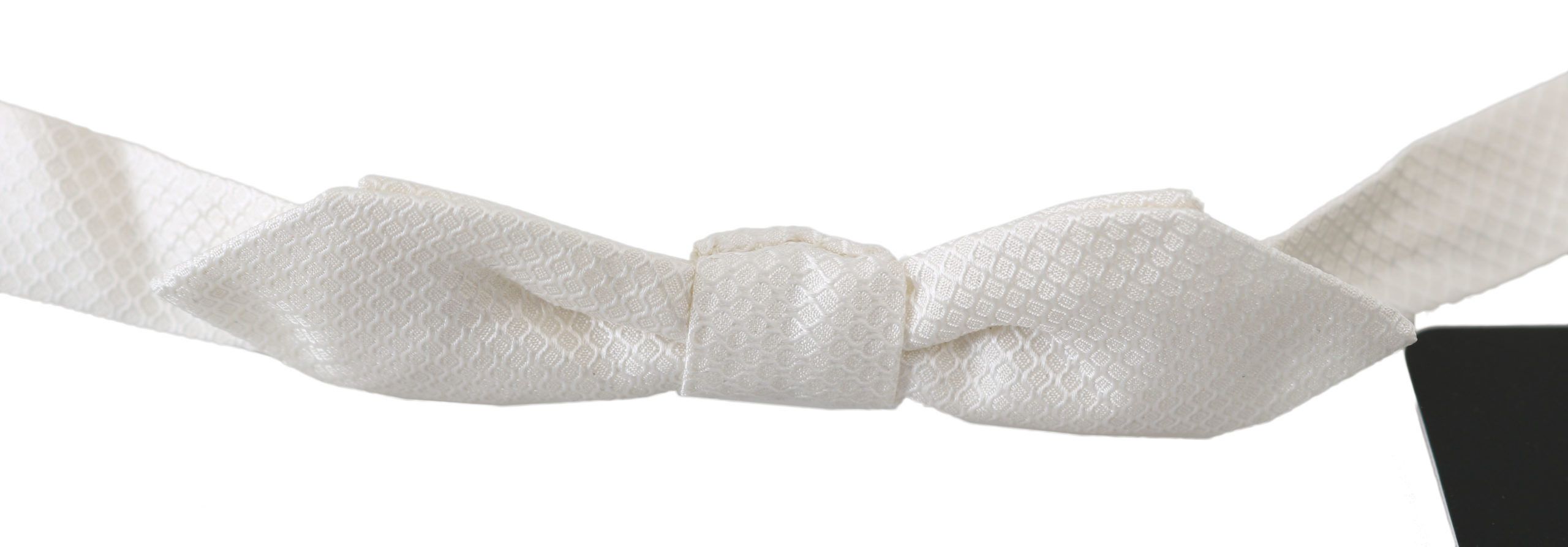 Dolce & Gabbana Elegant White Silk Bow Men's Tie Size ONE SIZE - 1 Thumbnail