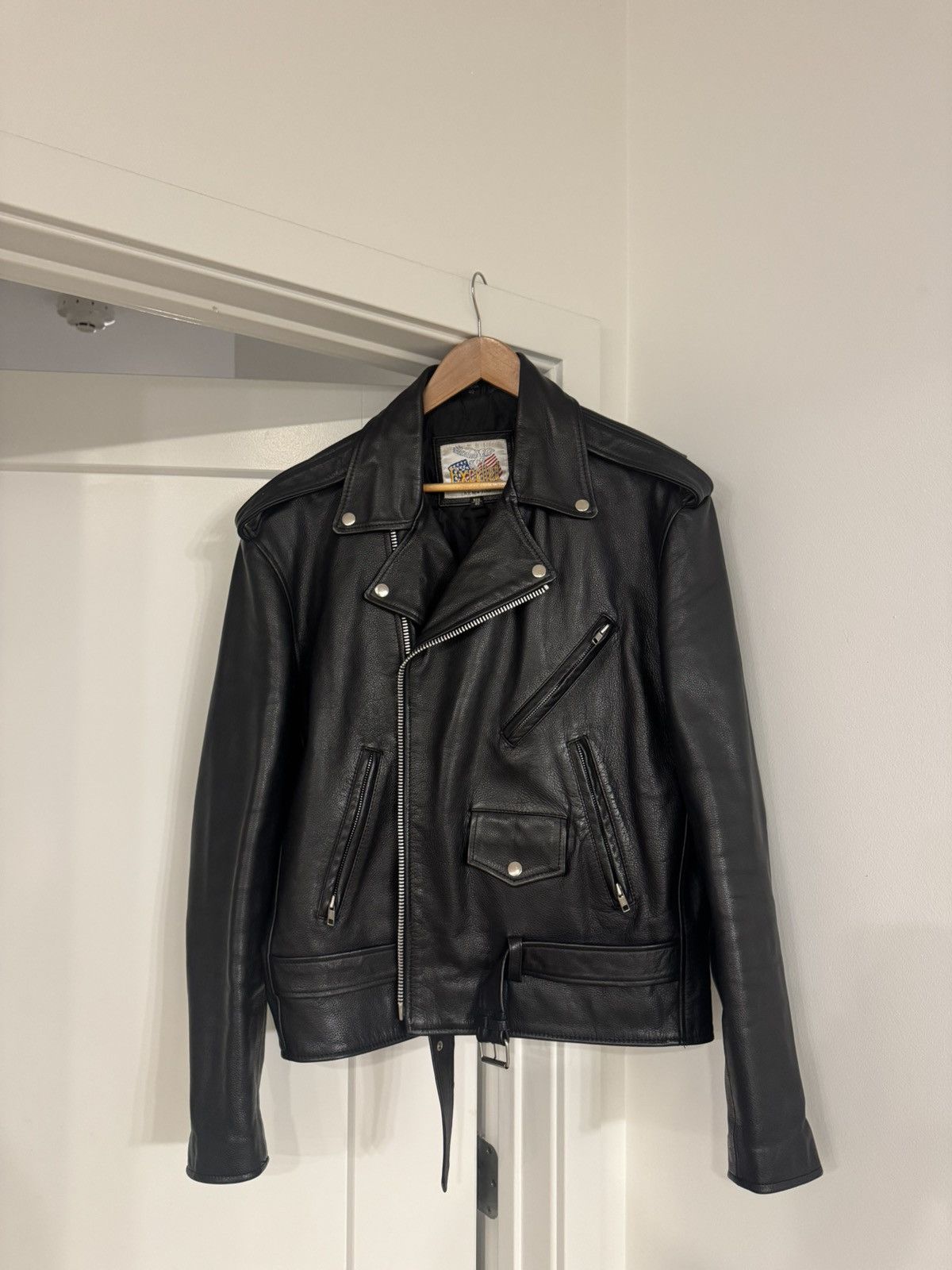 Vintage Excelled Classic Perfecto Leather Motorcycle Jacket Size US XXS / EU 40 - 1 Thumbnail