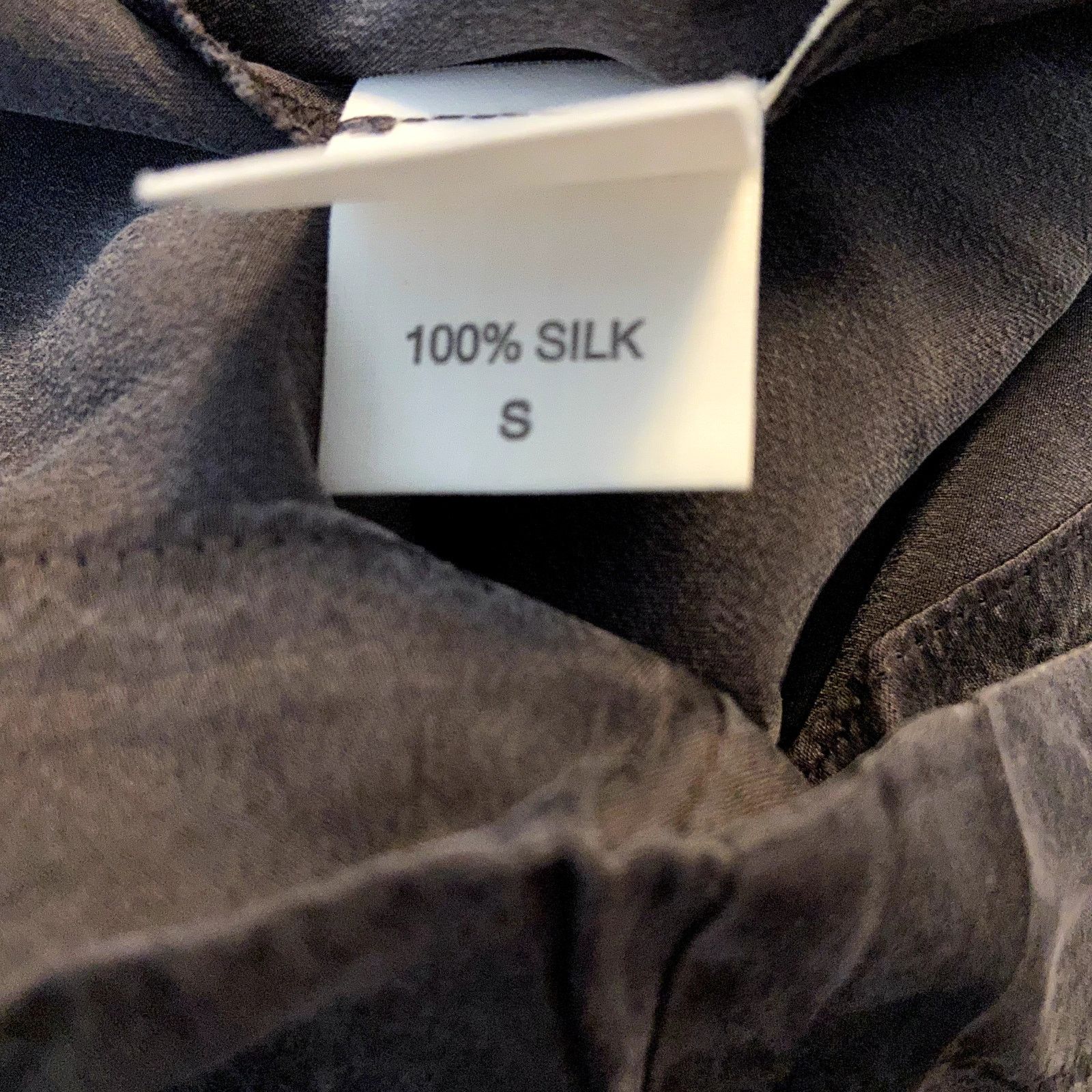Other Eileen Fisher 100% Silk Crepe Pants Ankle Wide Leg Pewter S Size 28" / US 6 / IT 42 - 5 Thumbnail