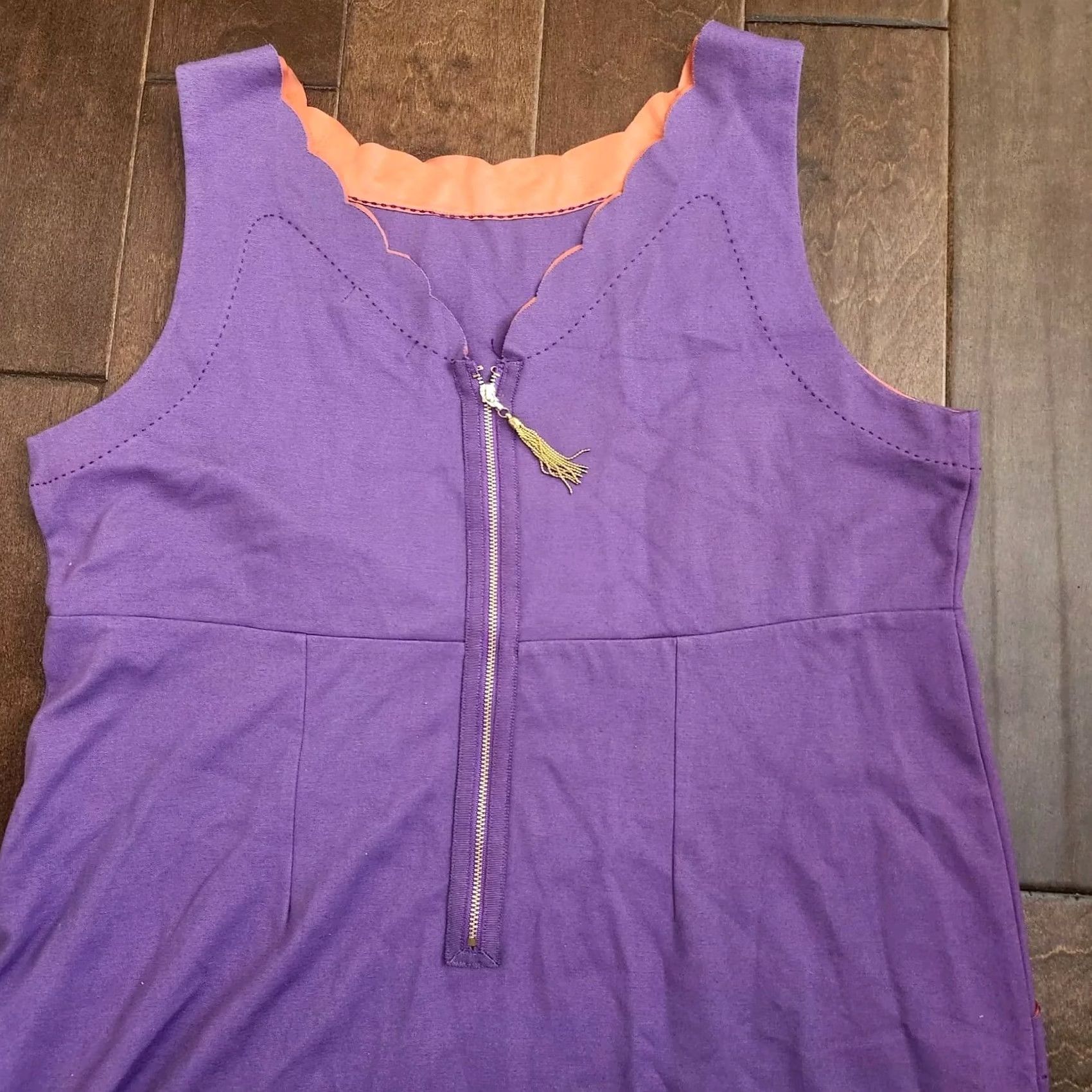 Vintage Ivanka Trump Dress Sleeveless Purple Pocket Petite XL Women's Knee Length Pullover Casual Travel Size XL / US 12-14 / IT 48-50 - 6 Thumbnail