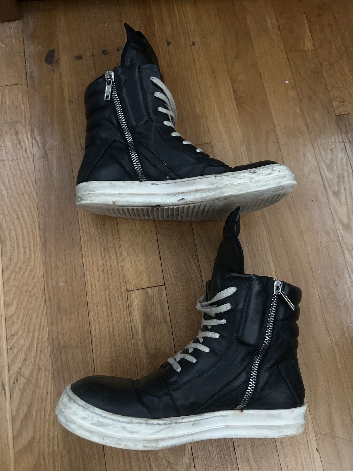 Rick Owens Rick Owens Triple Black Geobaskets Size US 11 / EU 44 - 2 Thumbnail