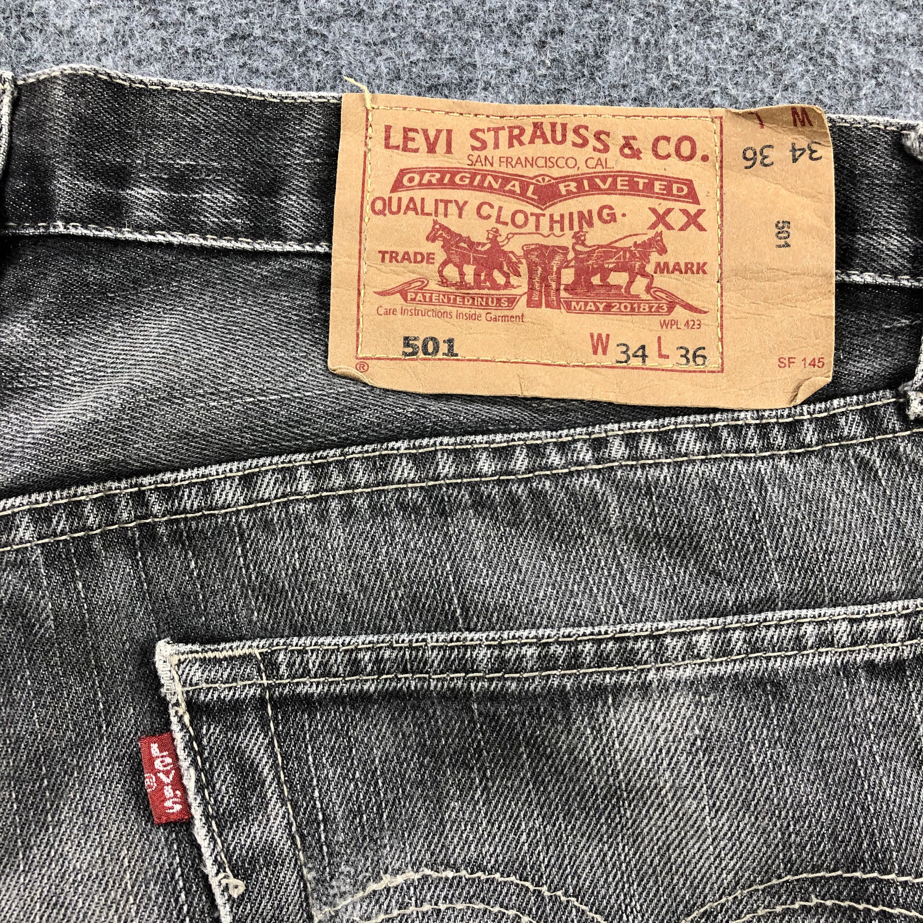 Levi's Vintage Distress Levis 501 Jeans-JM1501 Size US 35 - 7 Thumbnail