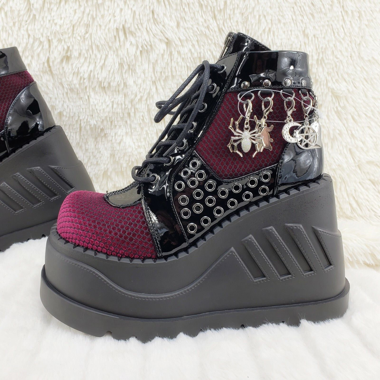 Demonia Cult DEMONIA Stomp 18 Goth Punk Rock Charm Pendant Platform Wedge Size US 10 / IT 40 - 2 Thumbnail
