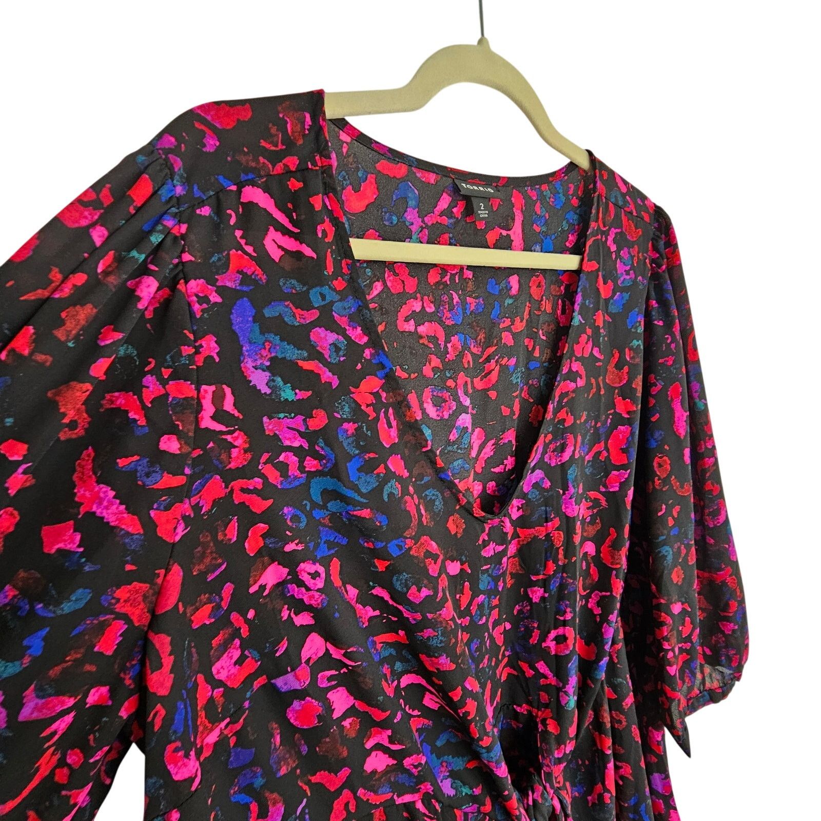 Corridor Torrid Georgette Leopard Print Top Plus Size 2X Mob Wife Size XXL / US 16-18 / IT 52-54 - 7 Thumbnail