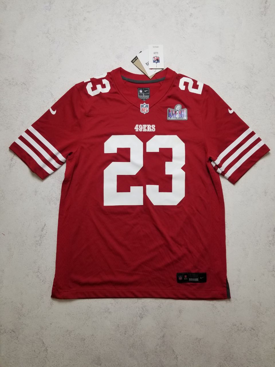 Nike San Francisco 49ers Super Bowl LVII Patch Game Jersey Size US L / EU 52-54 / 3 - 1 Thumbnail