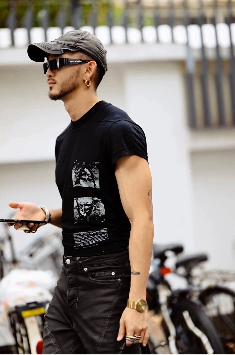 Rick Owens Rick Owens 20ss Three-piece printed text short sleeve Size US M / EU 48-50 / 2 - 5 Thumbnail