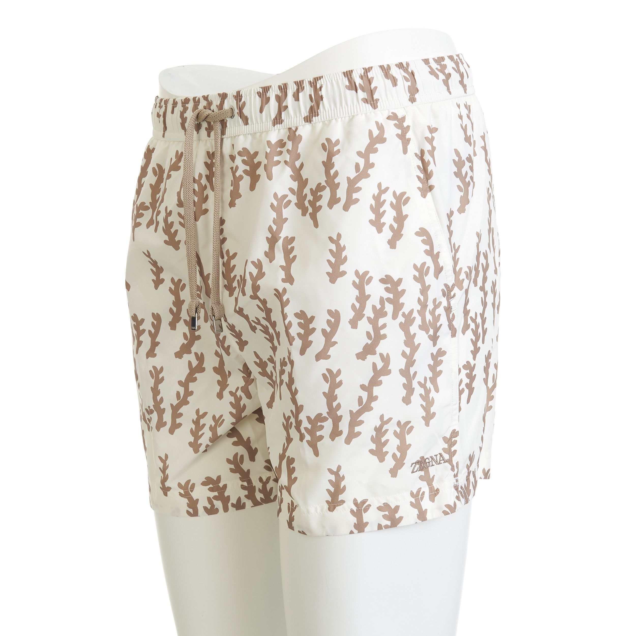 Ermenegildo Zegna White Beige Oasi Print Swim Trunks Size M Size US 30 / EU 46 - 5 Thumbnail