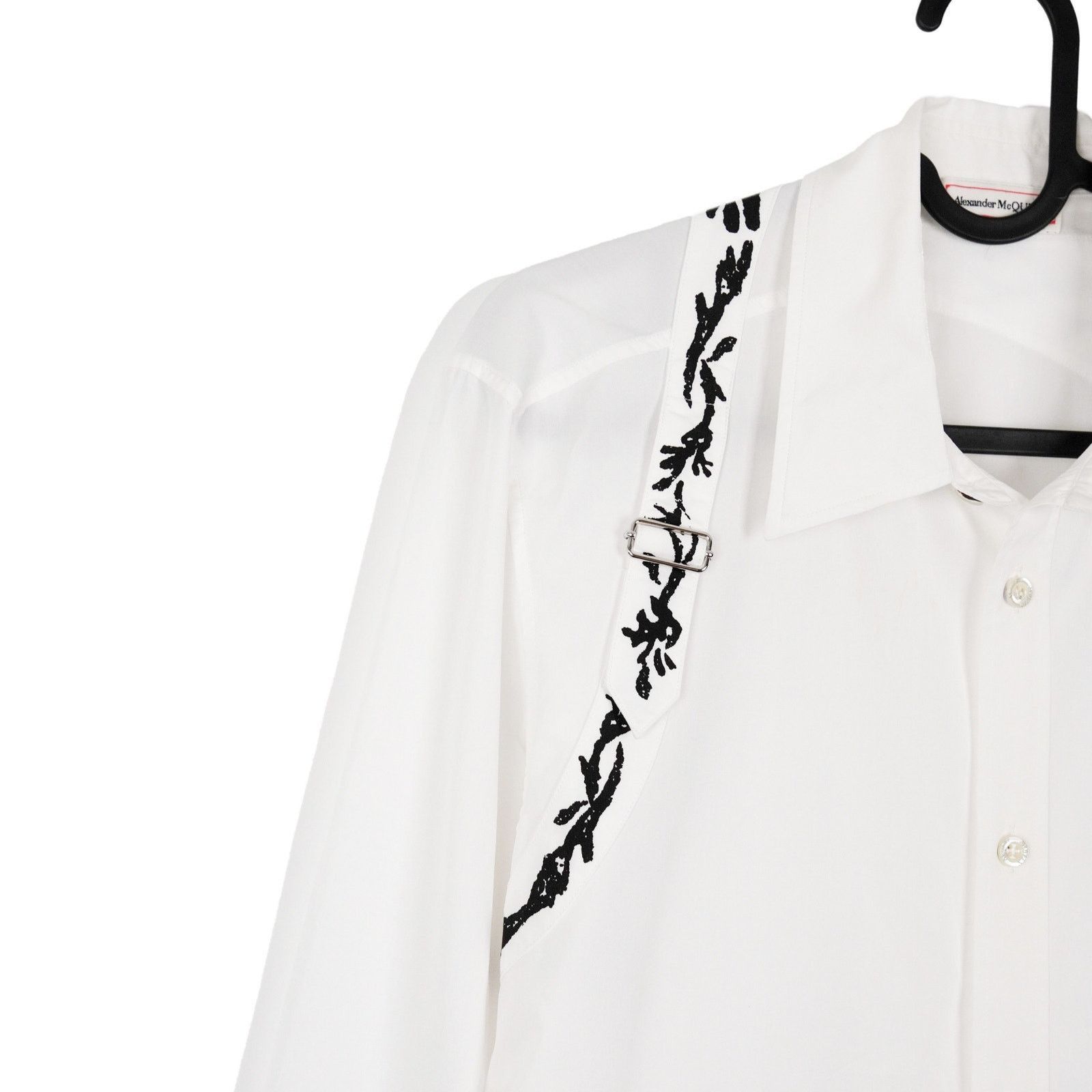 Alexander McQueen Alexander McQueen Harness Bondage Print White Button Shirt Size US S / EU 44-46 / 1 - 4 Thumbnail