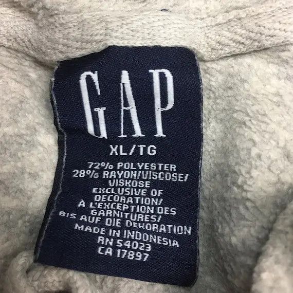 Gap Vtg GAP Fleece Hoodie Sweater Spell Out Pullover Streetwear Size XL / US 12-14 / IT 48-50 - 8 Thumbnail