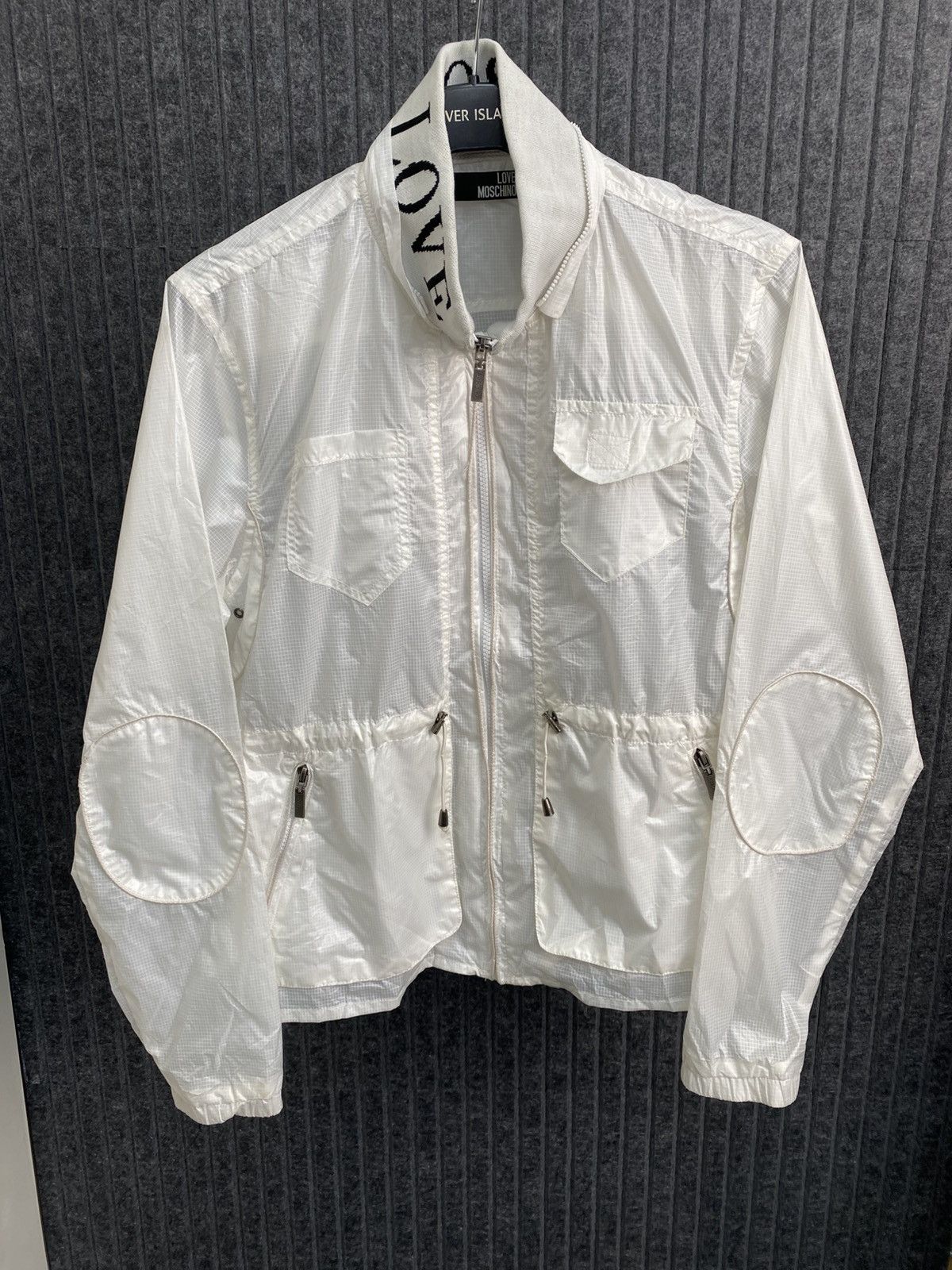 Love Moschino Love Moschino Women’s White Lightweight Jacket Zip Up Size M / US 6-8 / IT 42-44 - 1 Thumbnail