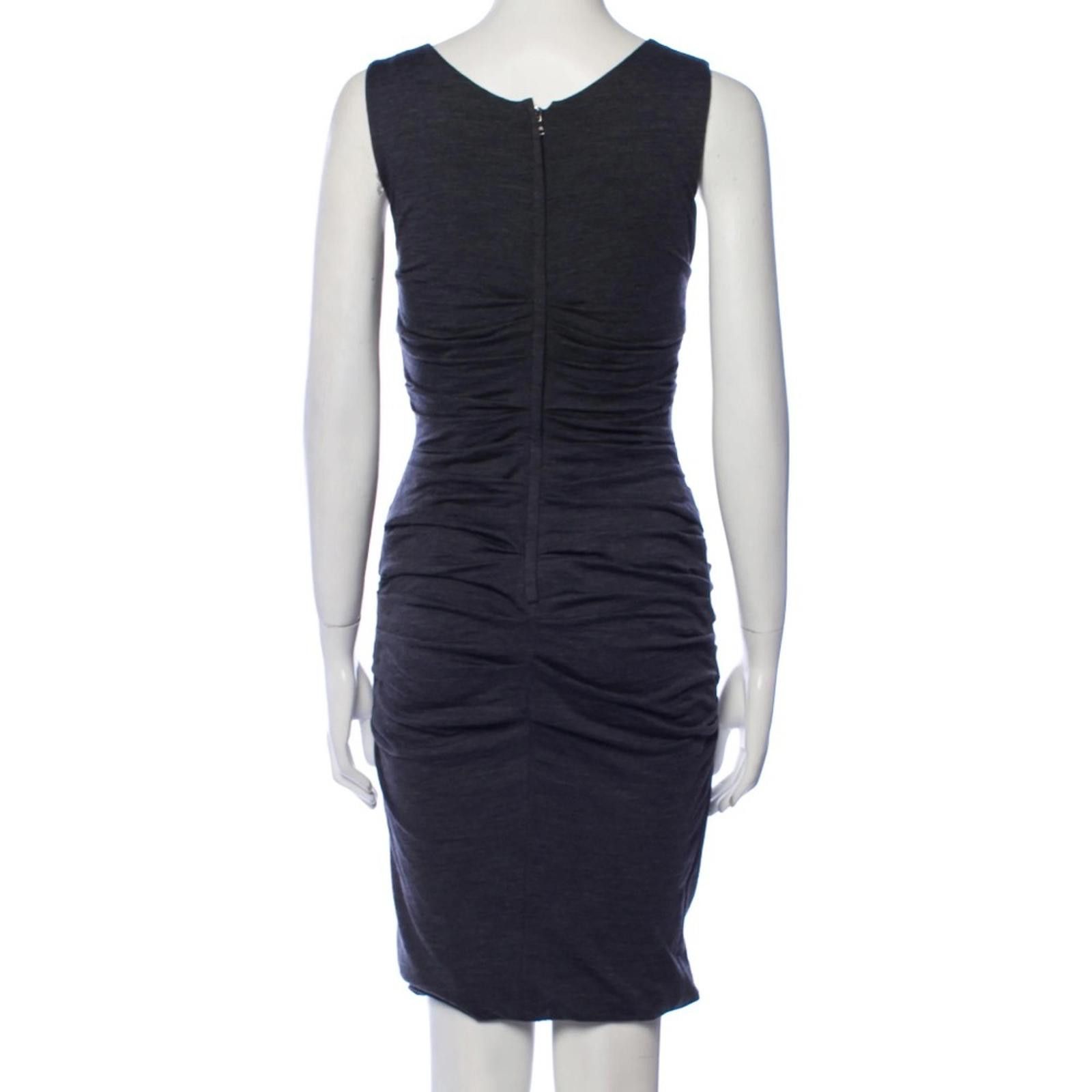 Dolce & Gabbana Dolce & Gabbana Vintage 90’s Grey Ruched Jersey Dress Size XS / US 0-2 / IT 36-38 - 3 Thumbnail