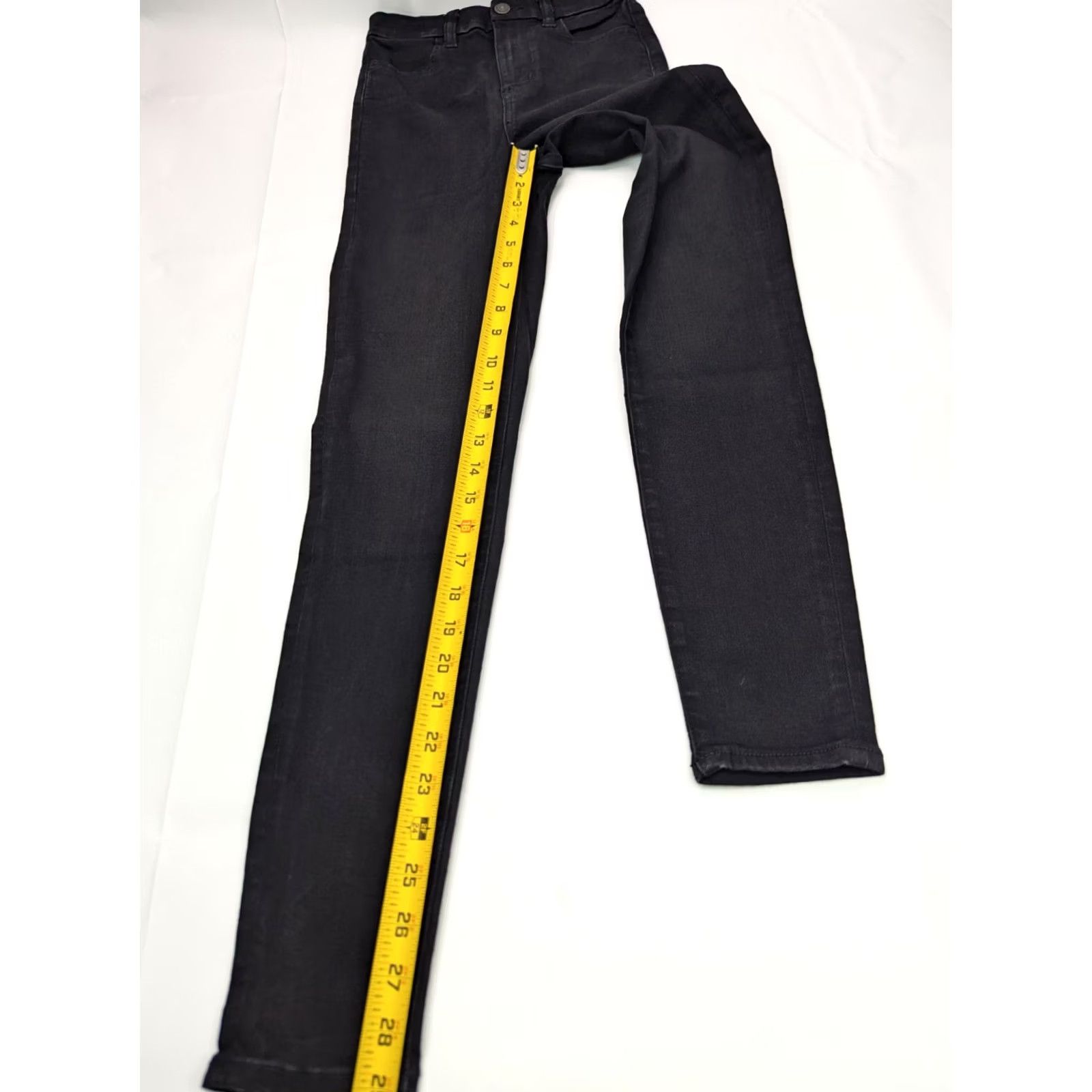 American Eagle Outfitters American Eagle Outfitters Jegging Black Denim 00 Reg Womens Stretch High Rise 29 Inseam 5-Pocket Denim Jeans Size 24" / US 00 / IT 34 - 3 Thumbnail