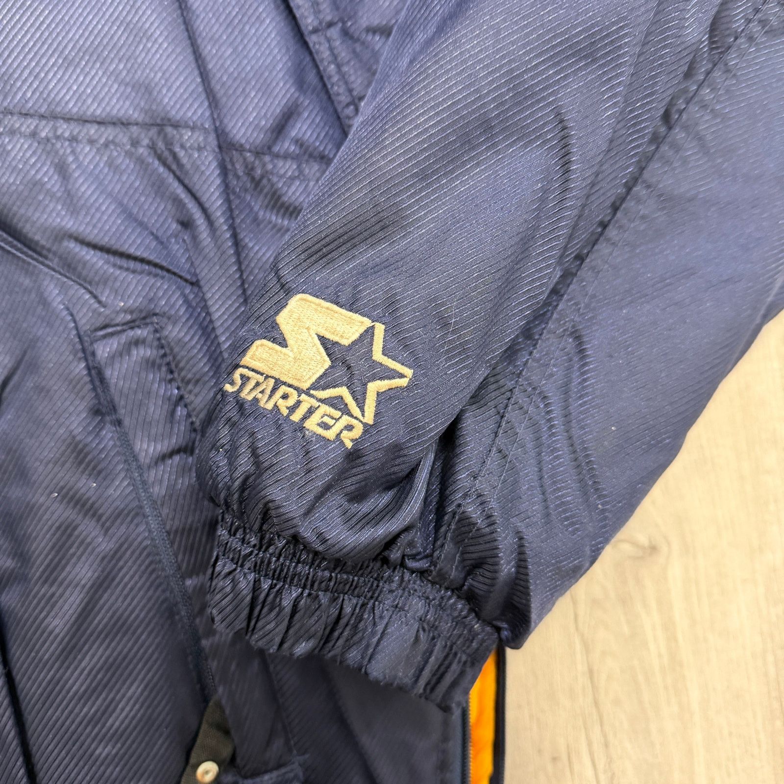 Vintage Vintage Starter Michigan Wolverines Jacket XL Blue Yellow Size US XL / EU 56 / 4 - 4 Thumbnail