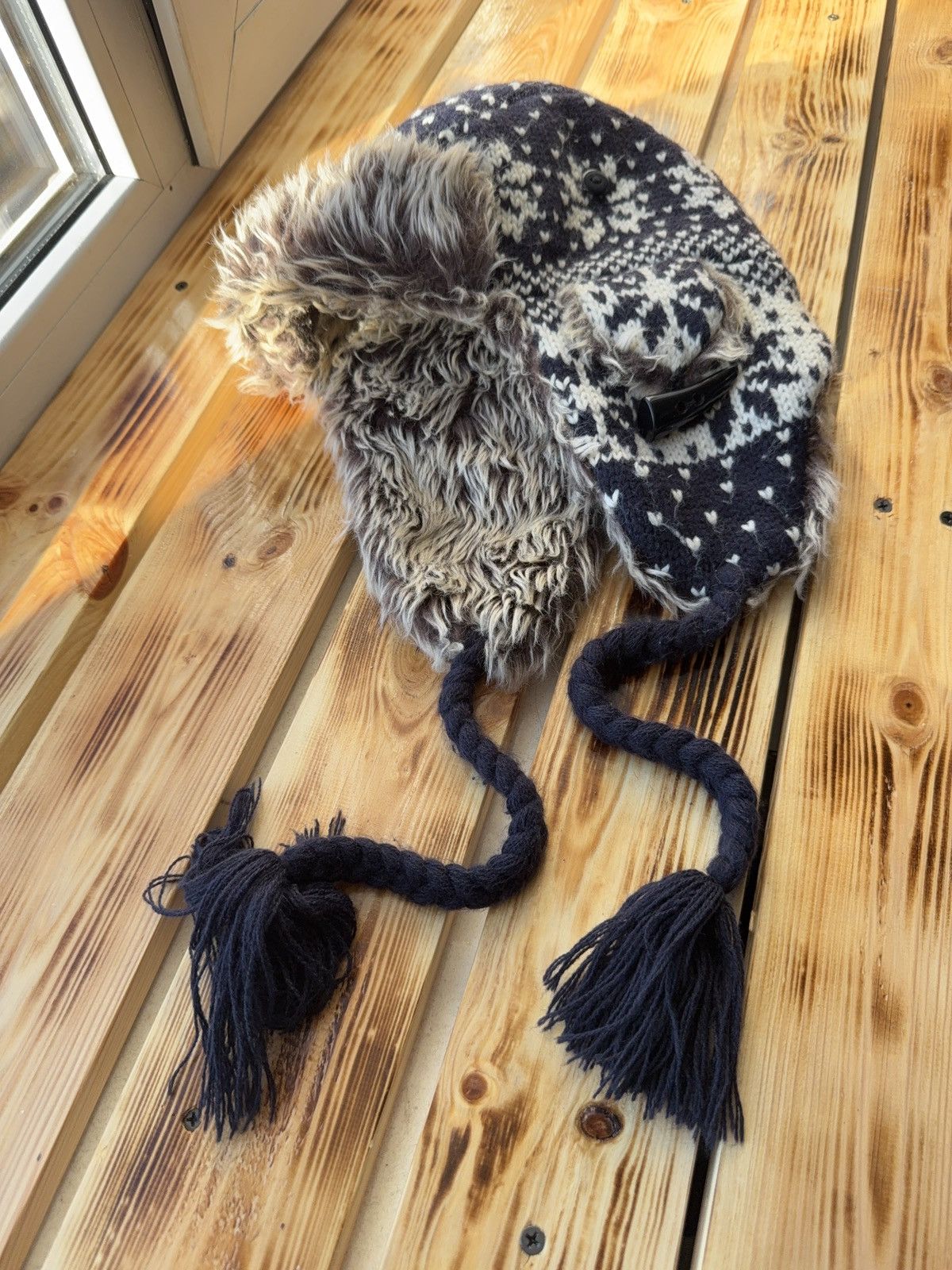 Le Grande Bleu (L.G.B.) Vintage Y2K Fuzzy Fur Ushanka Hat if six was nine LGB Style Size ONE SIZE - 1 Thumbnail