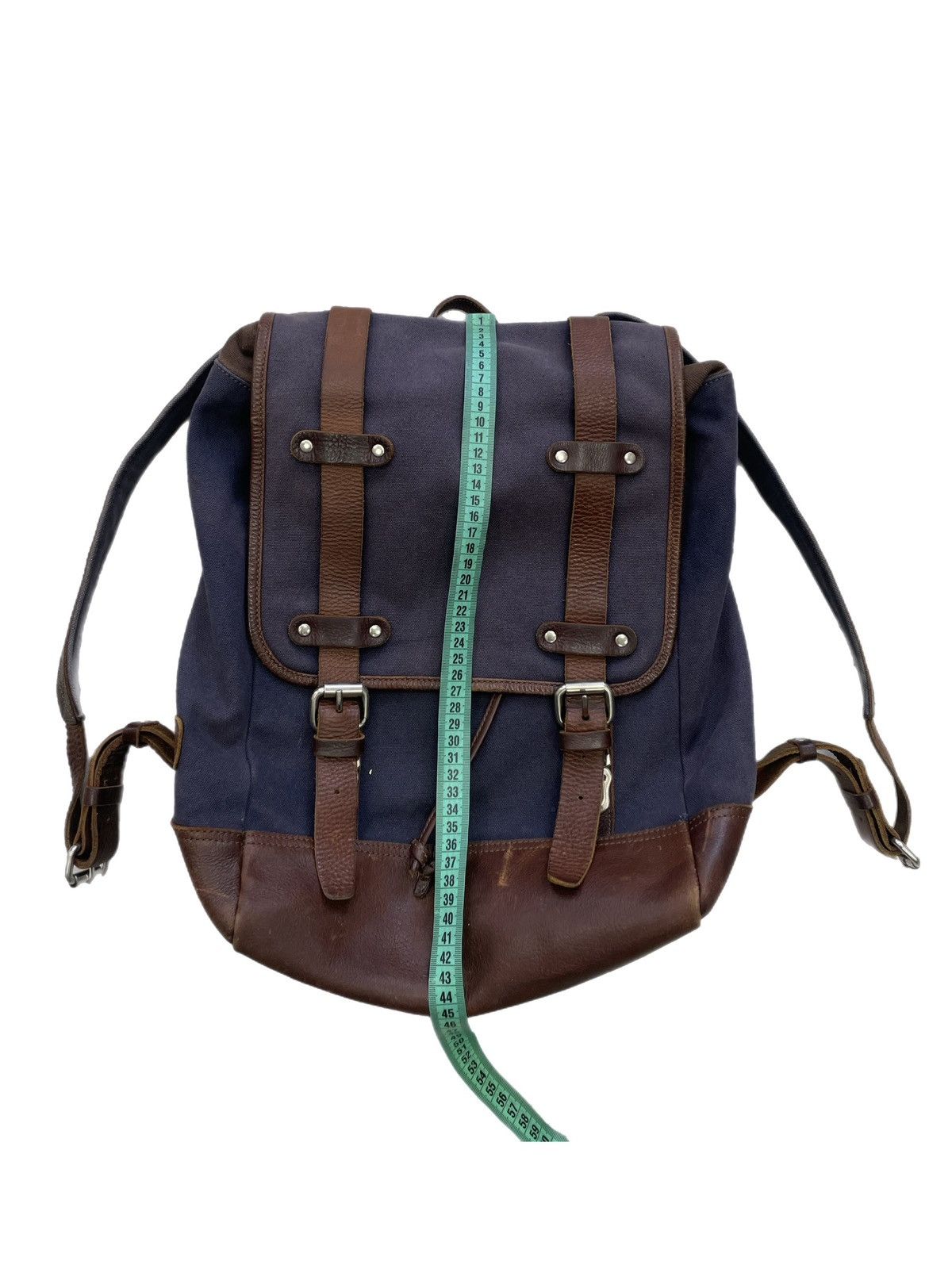 Japanese Brand Diesel style canvas leather backpack Y2K explorer style 90s Size ONE SIZE - 14 Thumbnail