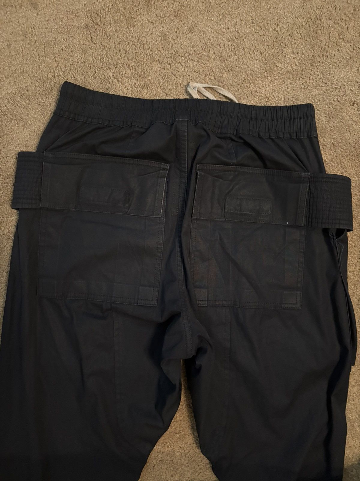 Rick Owens FW17 Rick Owens “Glitter” Black Creatch Cargo Pants Size US 31 - 9 Thumbnail
