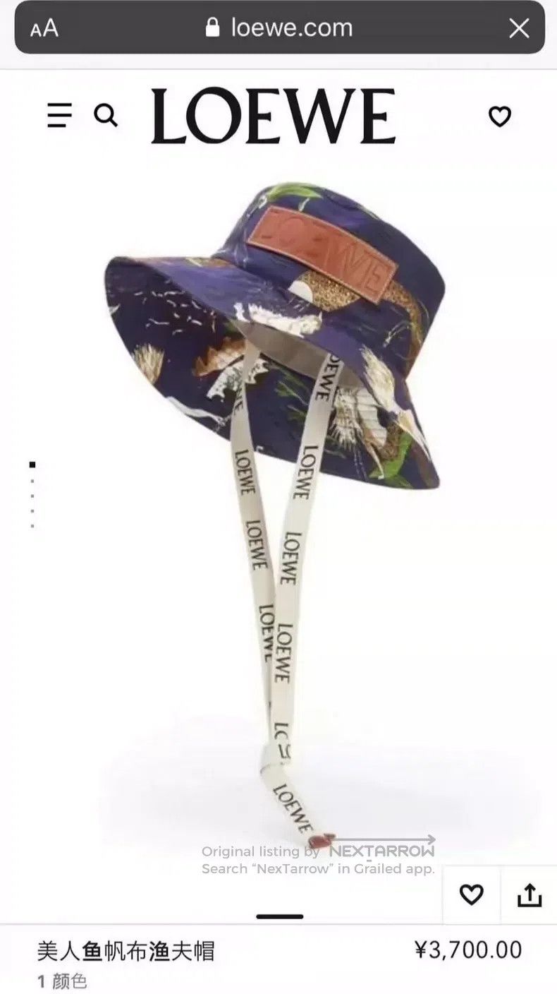Loewe Loewe size 59 Fisherman Hat, Mermaid Print Ribbon, Size 59 Size ONE SIZE - 8 Thumbnail
