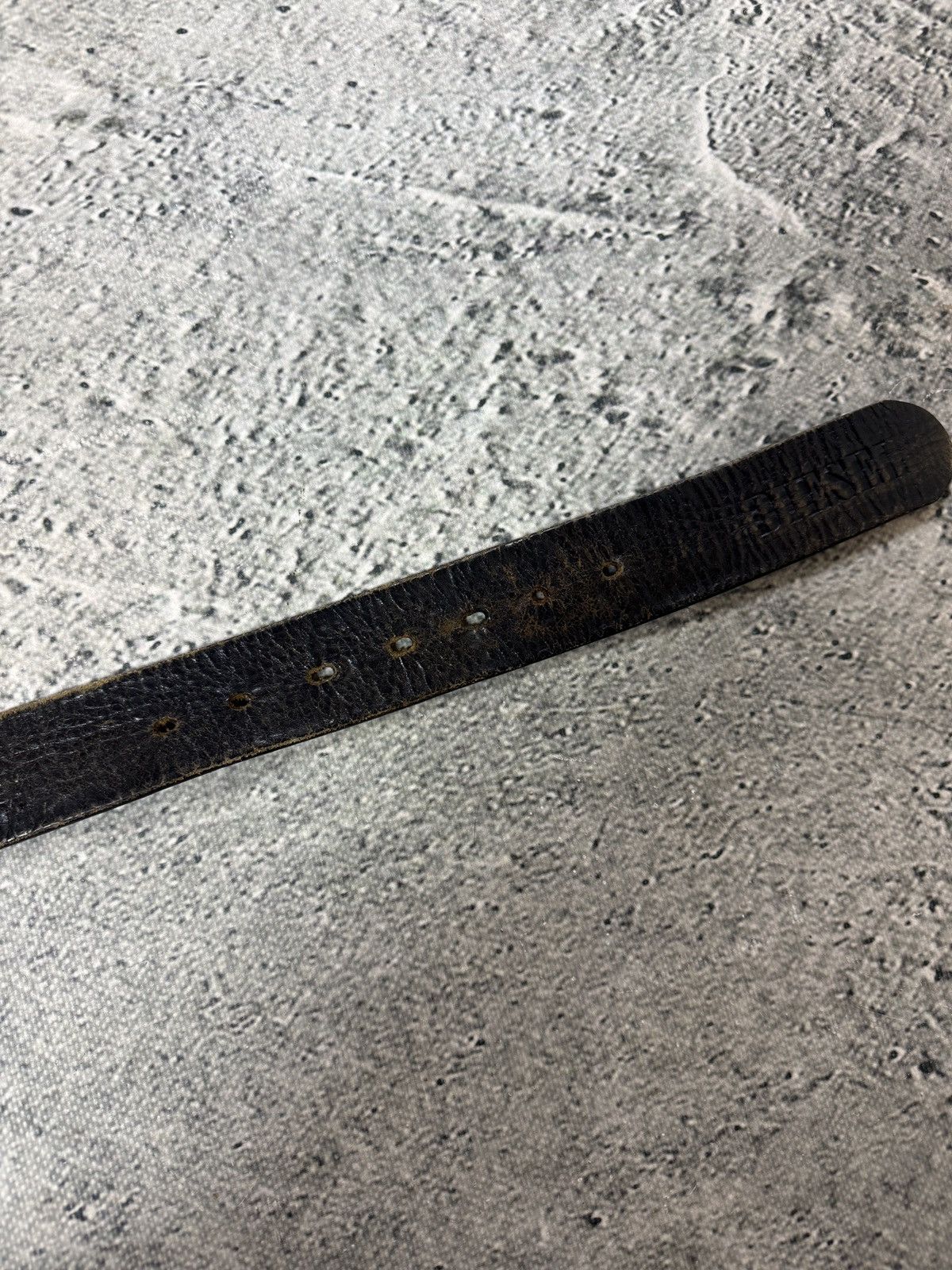 Diesel Diesel leather belt big buckle Y2K brown truck 80s vintage Size 40 - 10 Thumbnail