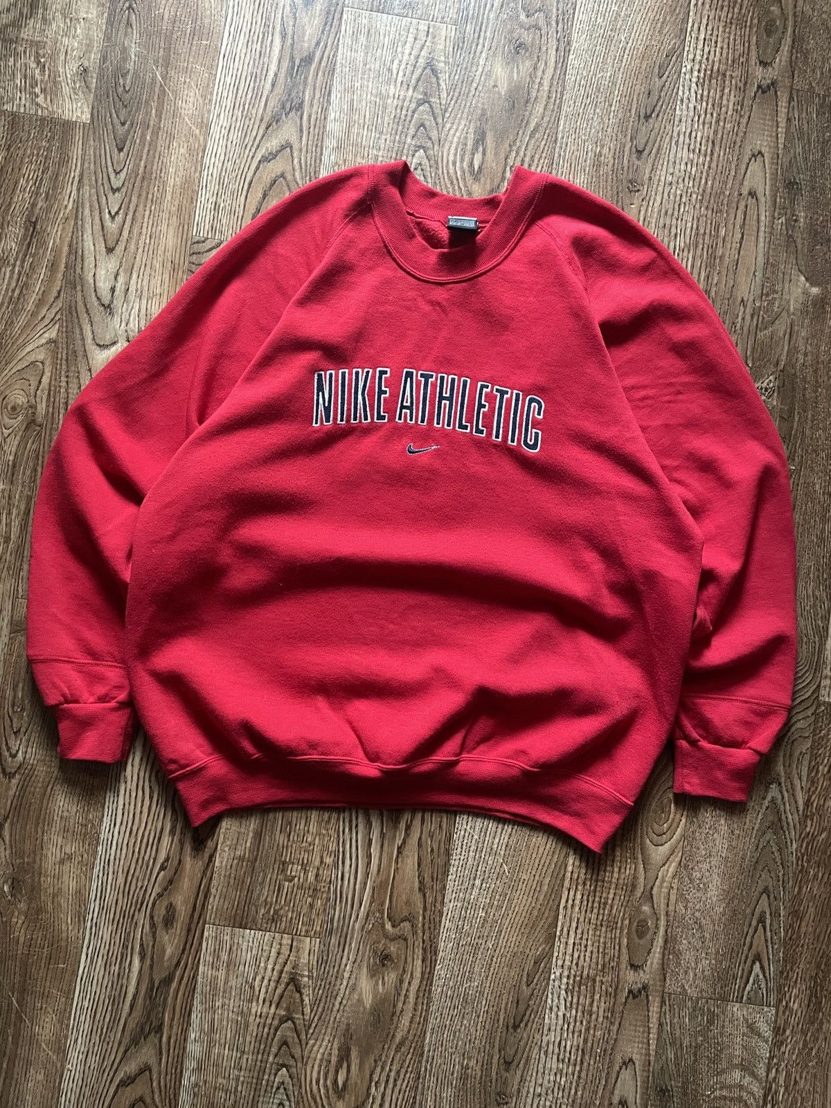 Nike 90s Vintage Nike Sweatshirt Retro Big Swoosh Logo Crewneck Size US XXL / EU 58 / 5 - 2 Thumbnail