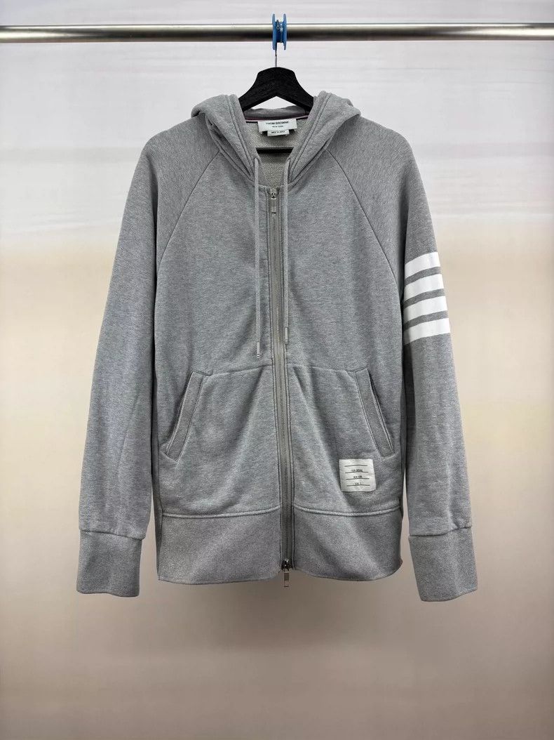 Thom Browne Thom Browne Gray zip hoodie Size US XXL / EU 58 / 5 - 1 Thumbnail
