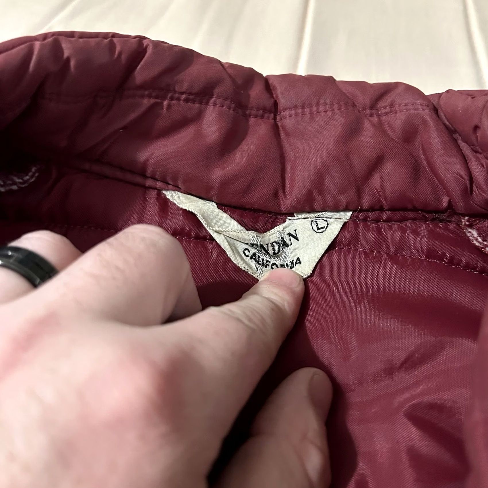 Vintage VINTAGE Goodyear Puffer Jacket Mens L Red 80s Size Large Size US L / EU 52-54 / 3 - 3 Thumbnail