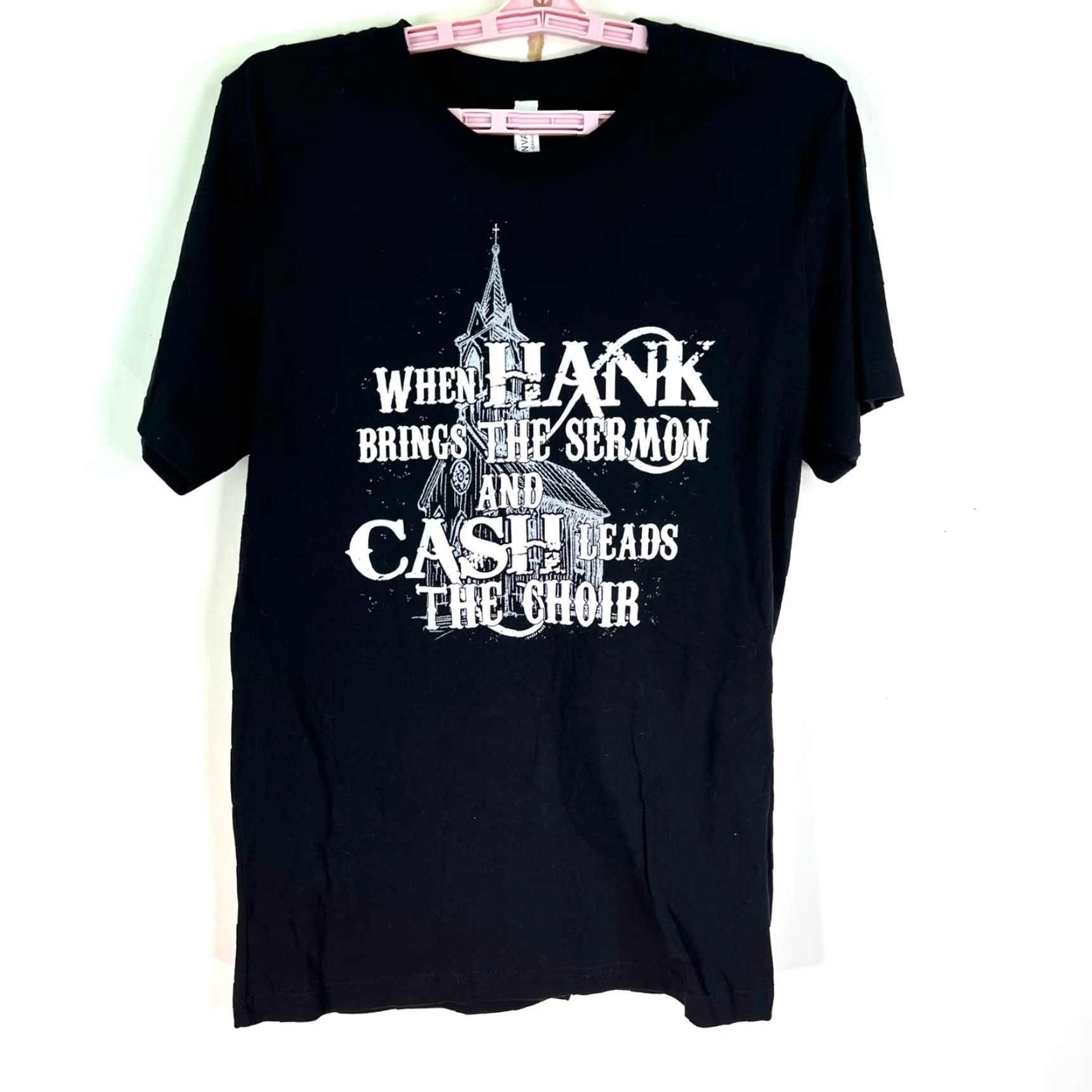 Vintage Hank Jr And Johnny Cash Sermon T Shirt Sz M Bella Canvas Women's Size M / US 6-8 / IT 42-44 - 2 Thumbnail