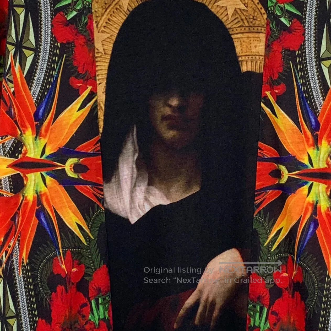 Givenchy Givenchy Floral Madonna Print Cotton T-shirt. Size XS / US 0-2 / IT 36-38 - 4 Thumbnail