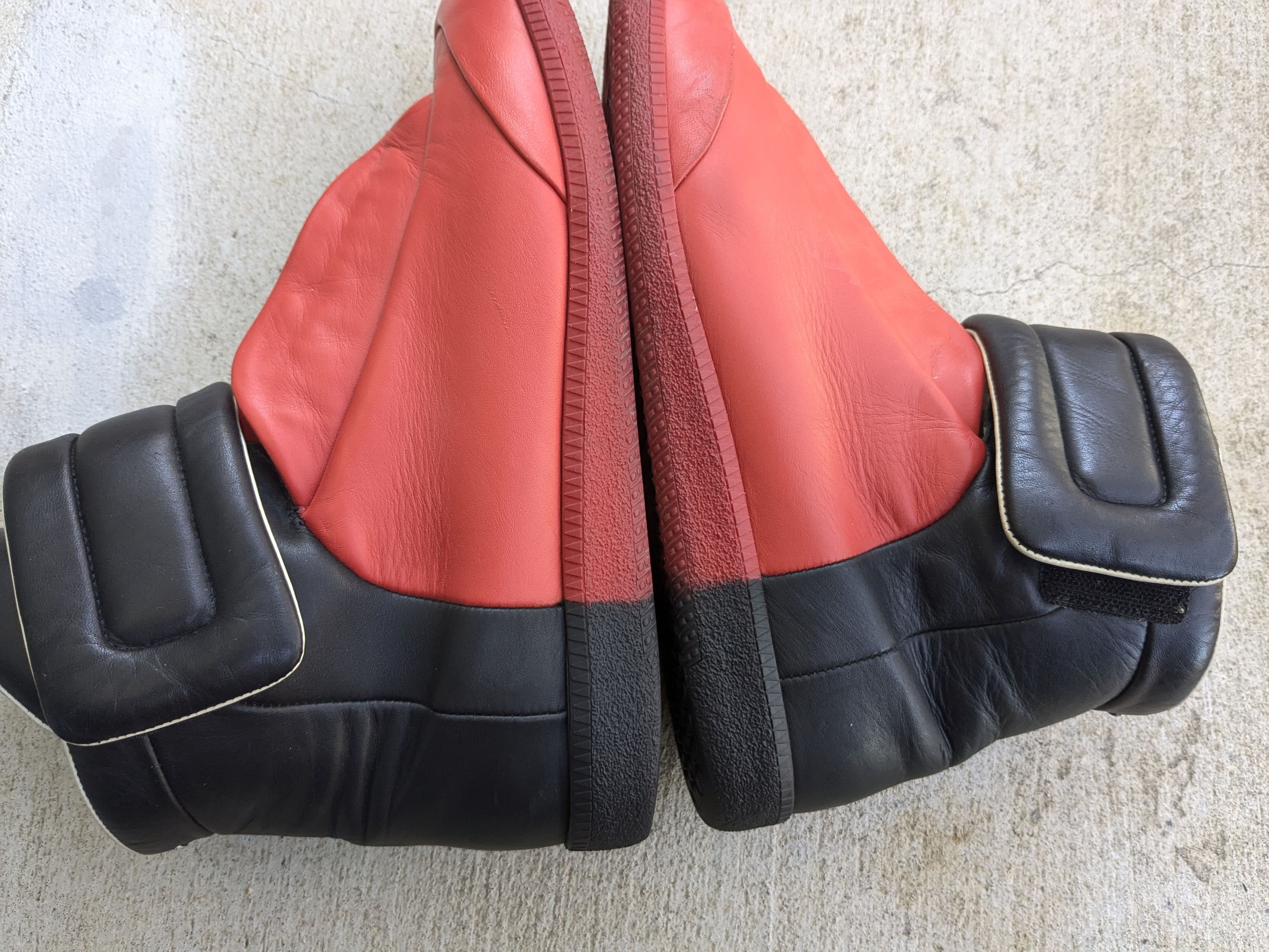 Maison Margiela Maison Margiela Future Red Black 9 42 Leather High Tops Size US 9 / EU 42 - 13 Thumbnail