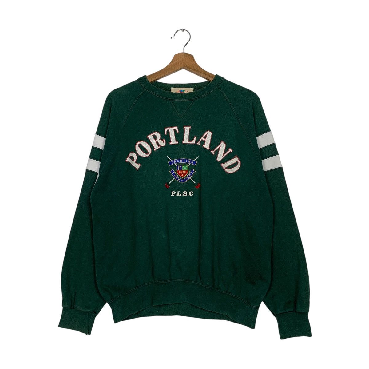 Japanese Brand Portland Crewneck Green Sweatshirt Size US M / EU 48-50 / 2 - 1 Thumbnail