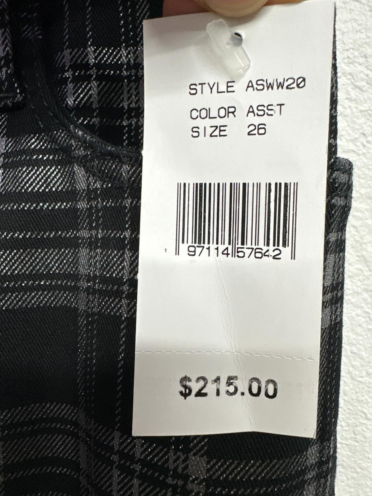 AG Adriano Goldschmied Adriano Goldschmied Size 26 Black Plaid Pants Size 26" / US 2 / IT 38 - 3 Thumbnail