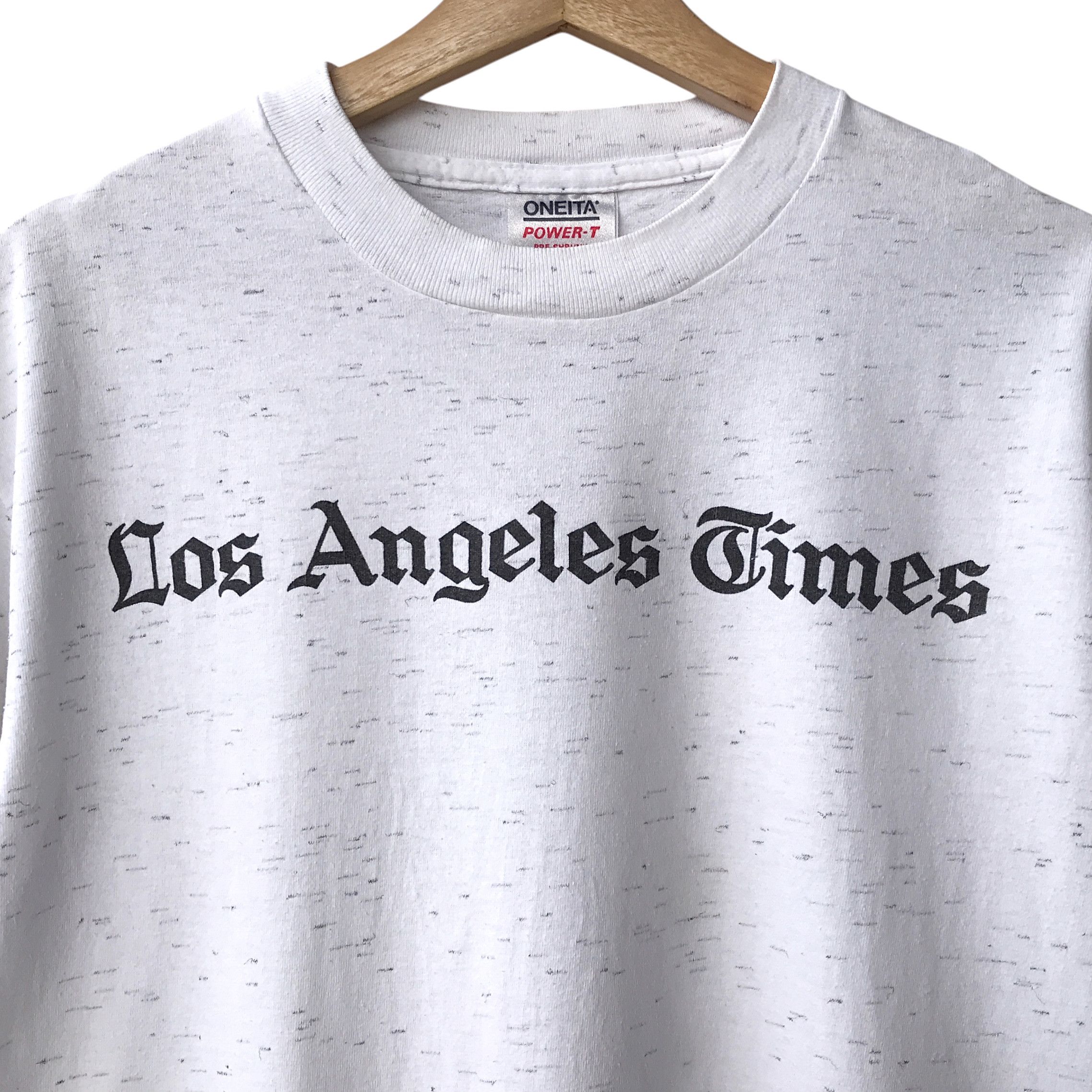 Vintage Los Angeles Times Vintage 1990s Slubby Oneita Promo Tee Size US M / EU 48-50 / 2 - 3 Thumbnail