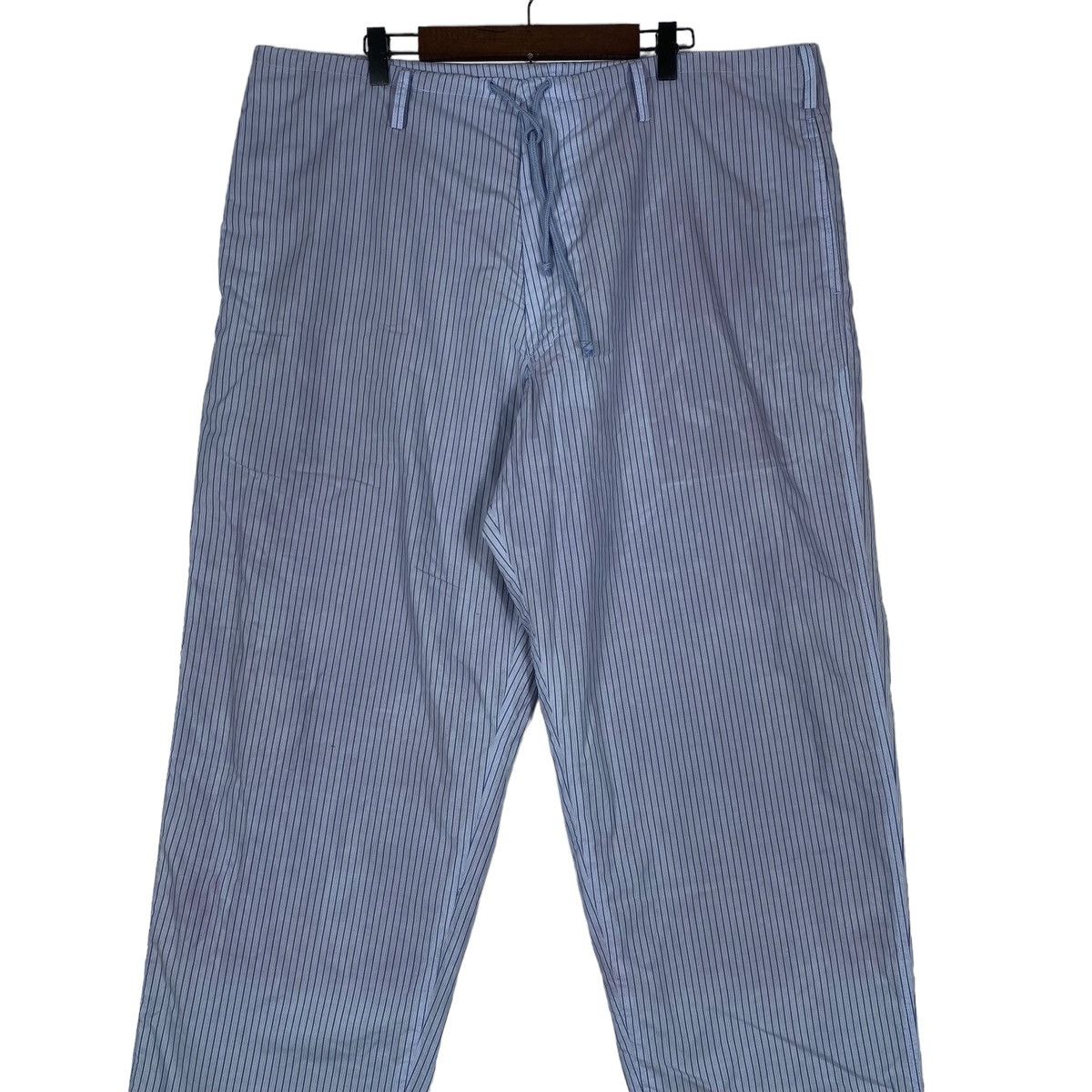 Yohji Yamamoto Vintage Yohji Yamamoto Pour Homme Striped Drawstring Pants Size US 30 / EU 46 - 2 Thumbnail