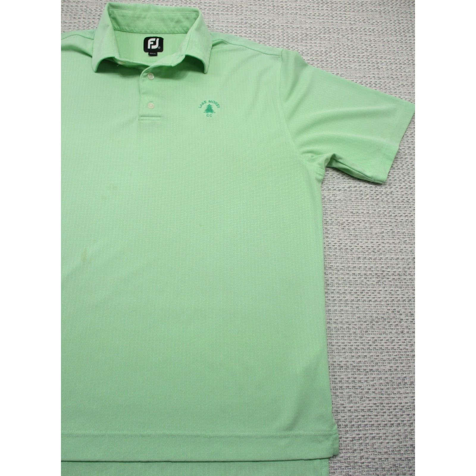 Footjoy FootJoy Polo Shirt Adult Large Lightweight Golf Mens Green Polo Short Sleeve Solid Logo Regular Vintage No Size US L / EU 52-54 / 3 - 5 Thumbnail