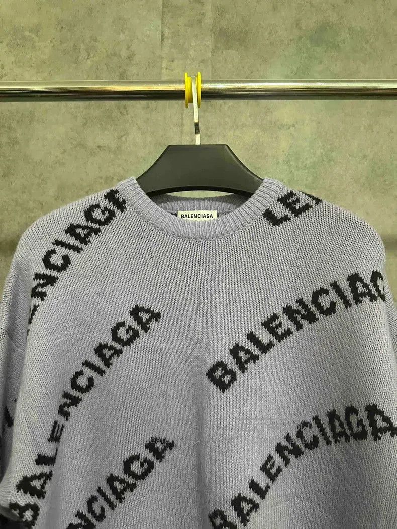 Balenciaga Balenciaga Logo Knit Purple Sweater XS. Size US XS / EU 42 / 0 - 2 Thumbnail