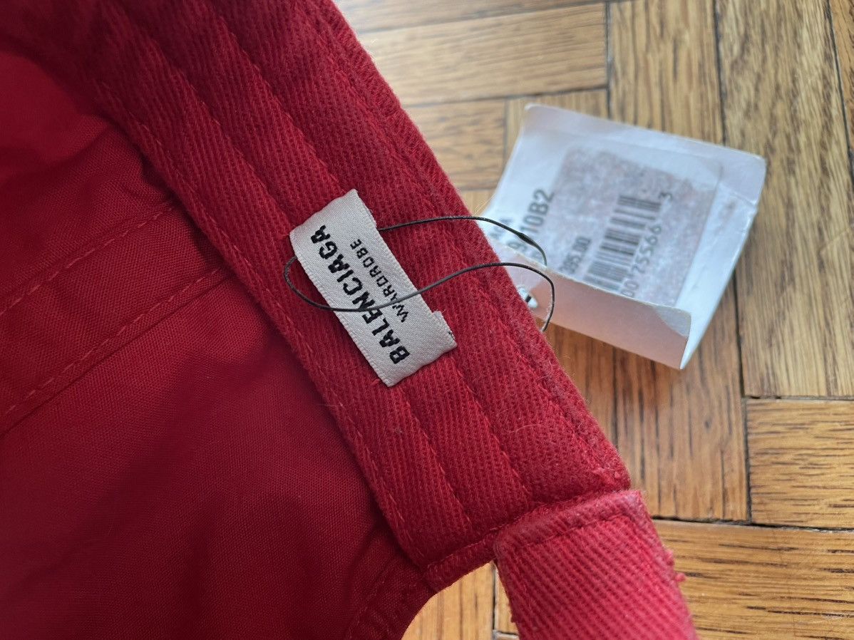 Balenciaga Balenciaga Red/Red Distressed Cap Size ONE SIZE - 9 Thumbnail