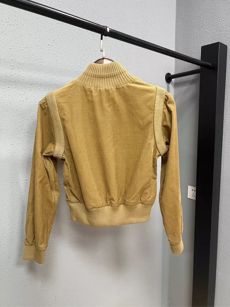 Saint Laurent Paris Saint Laurent ParisBrown knit paneled long sleeves 2504-Ne Size XXS / US 00 / IT 34 - 2 Thumbnail