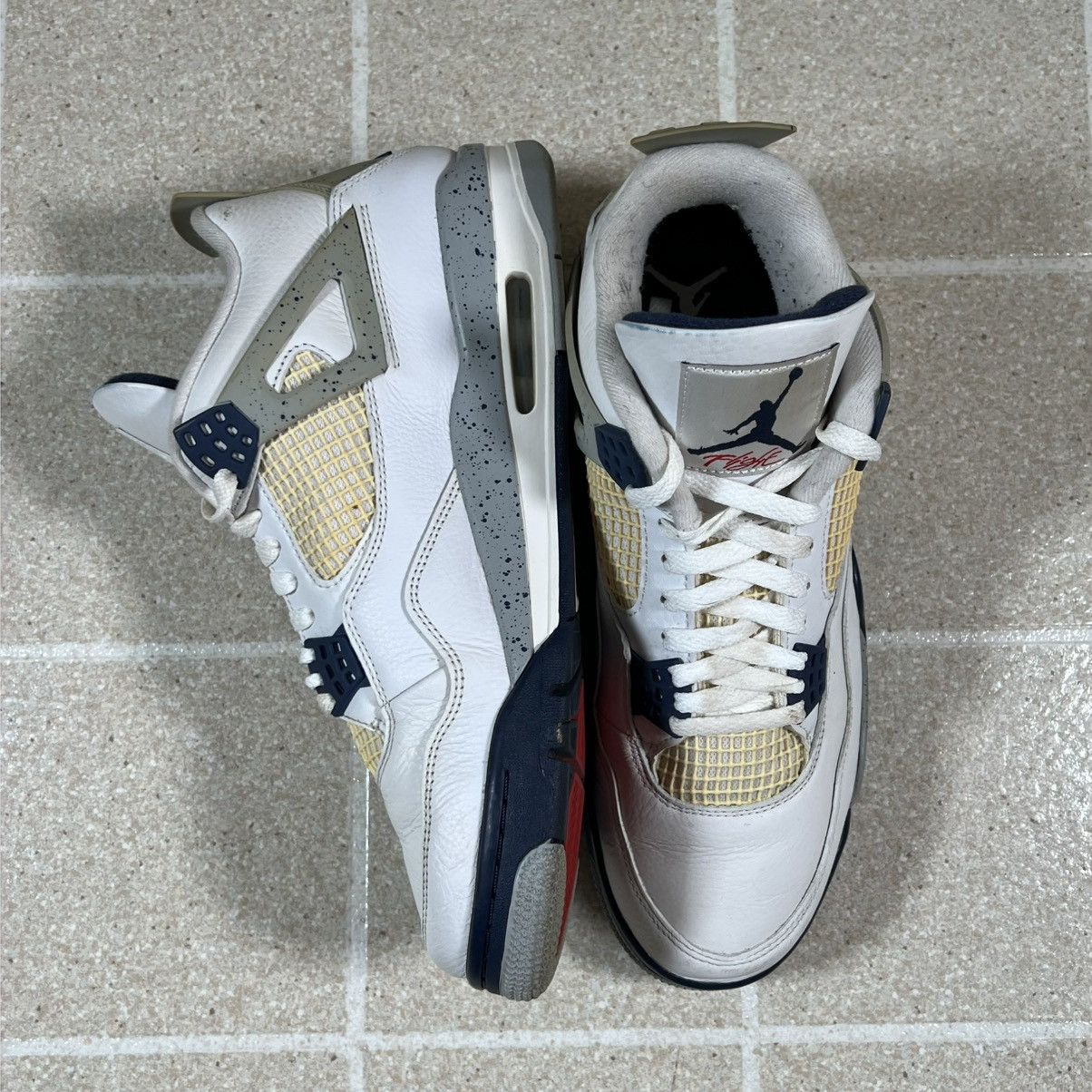 Jordan Brand Air Jordan 4 Midnight Navy Men's Sneakers Size 9.5 White Size US 11 / EU 44 - 4 Thumbnail