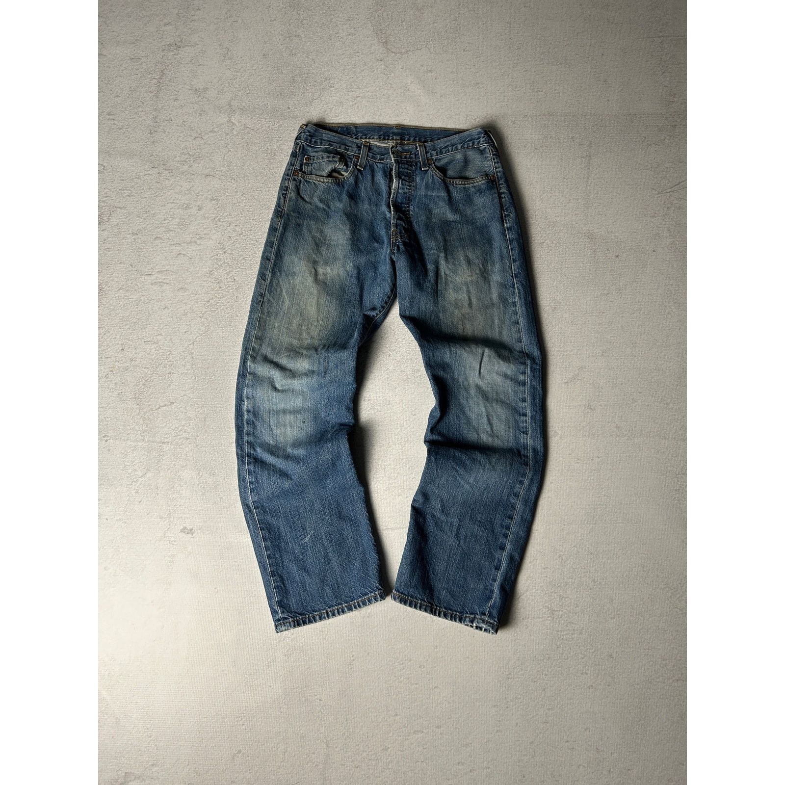 Levi's Vintage Levis 505 Denim Blue Regular Jeans For Men's 32Wx32L Size 32" / US 10 / IT 46 - 1 Thumbnail
