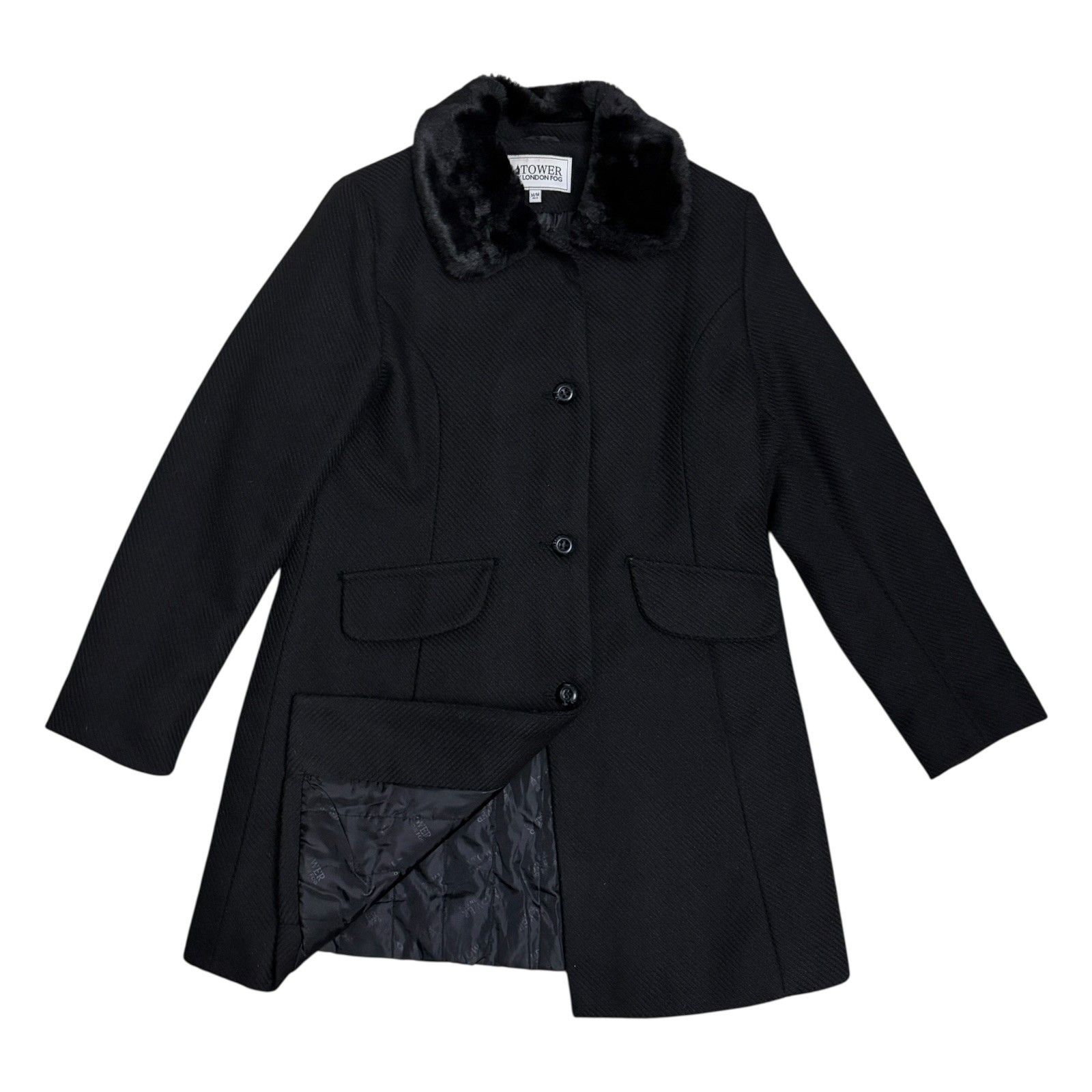 London Fog LONDON FOG TOWER Wool Business Casual Pea Coat Large Size L / US 10 / IT 46 - 1 Thumbnail