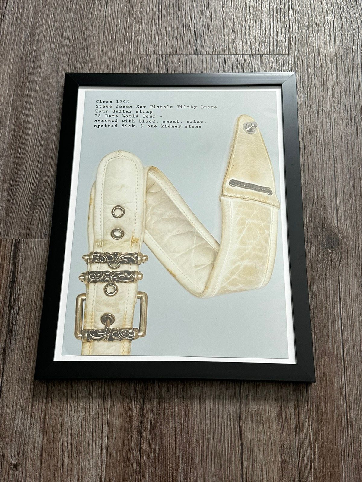 Pre-owned Chrome Hearts Sex Pistols Bracelet 9x12 Framed Poster In Off White