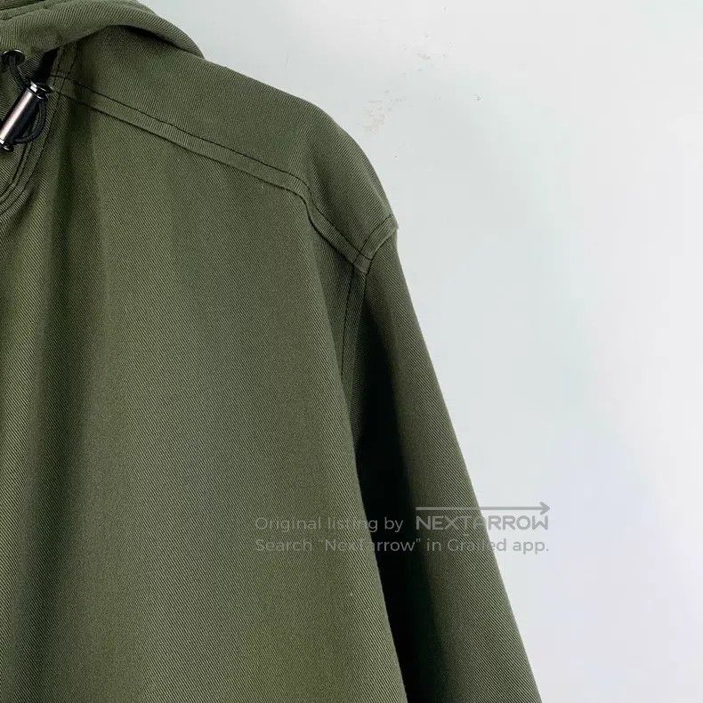 Loewe Loewe Olive Green Logo Patch Leather Cotton Hooded Zipper Size XXS / US 00 / IT 34 - 3 Thumbnail