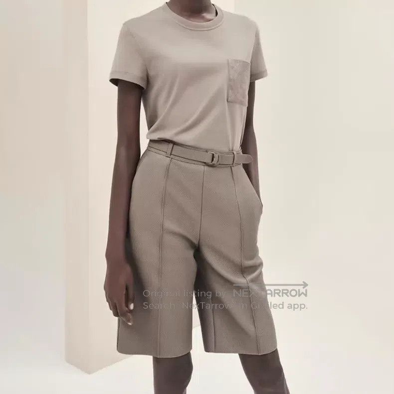 Hermes Hermes Elephant Gray Deer Skin Short Pants Size 24" / US 00 / IT 34 - 7 Thumbnail