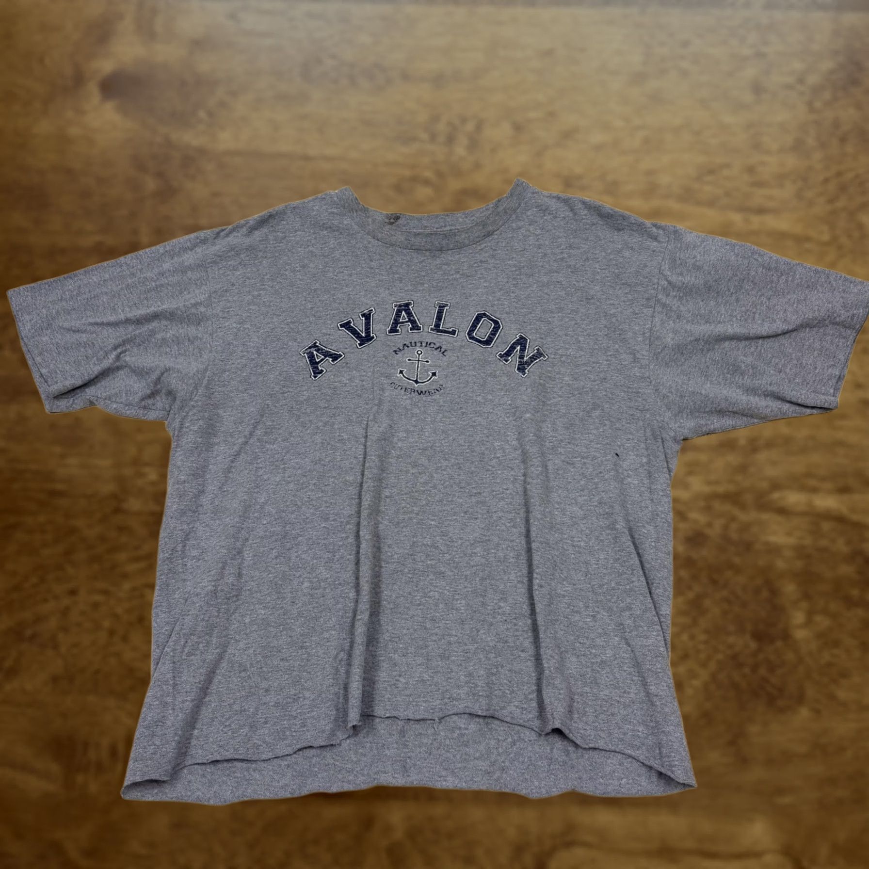 Nautica VINTAGE Prairie Mountain Avalon Shirt Mens XL Gray Nautical Tee T-Shirt USA Size US XL / EU 56 / 4 - 1 Thumbnail