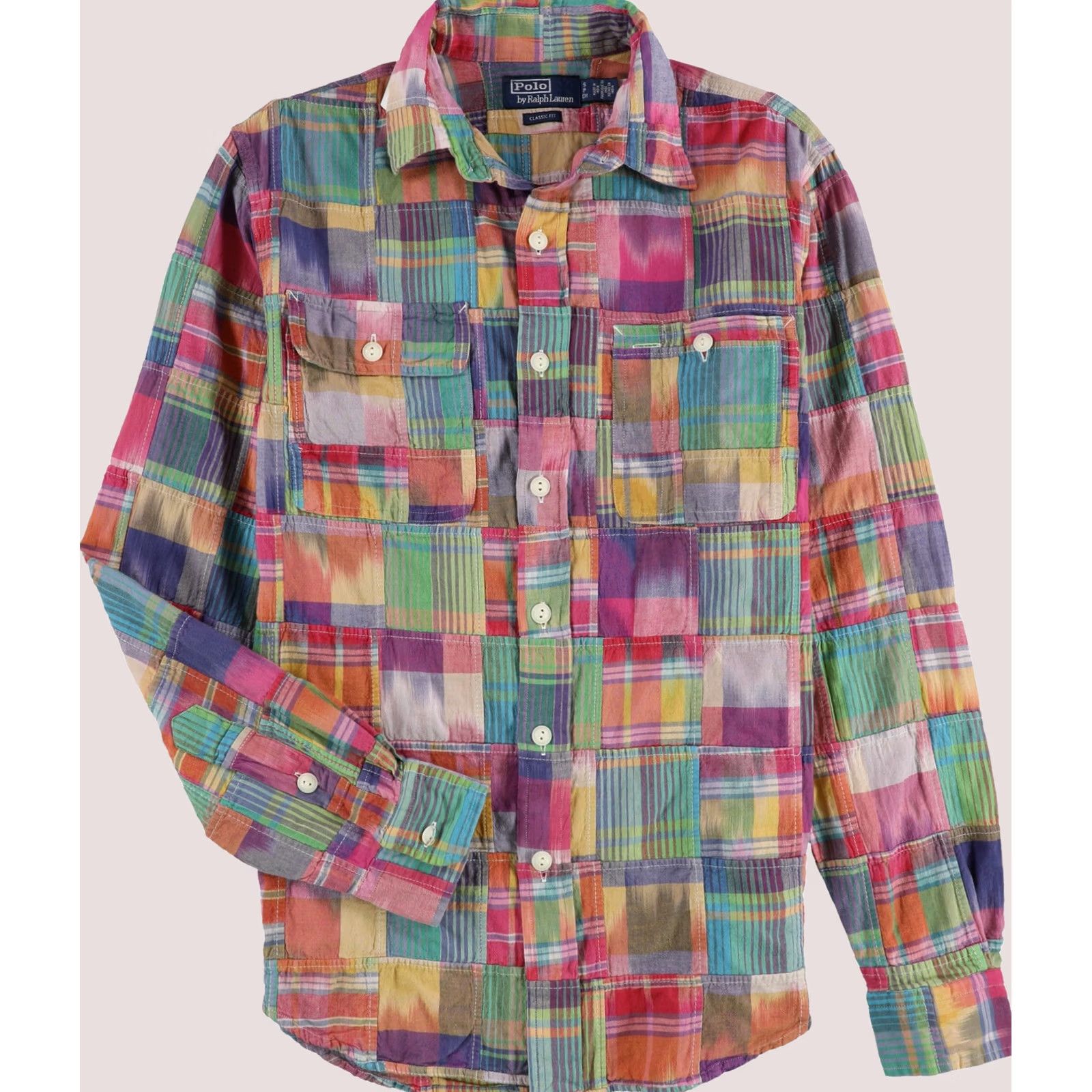 Ralph Lauren Ralph Lauren Mens Patch Work Button Up Shirt, Multicoloured, Small Size US S / EU 44-46 / 1 - 1 Thumbnail
