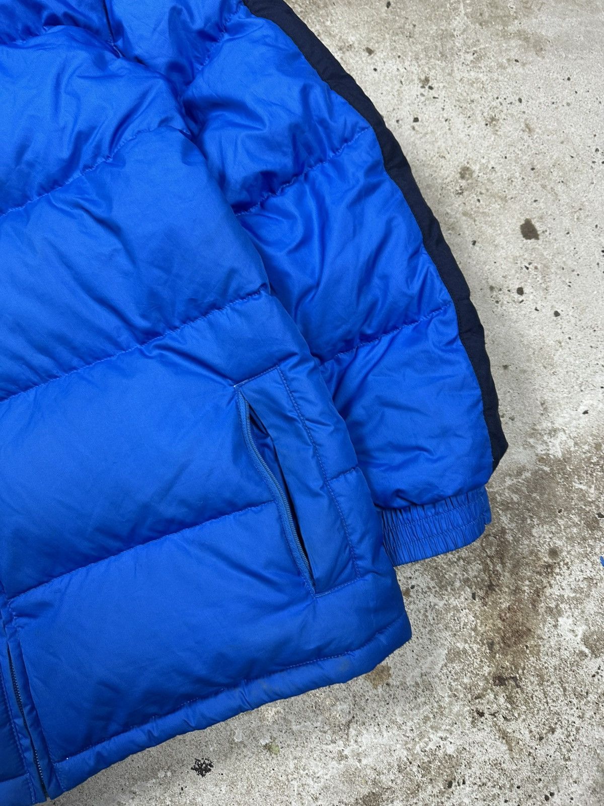 Nike × Vintage Vintage Y2K Nike Blue Down Puffer Hooded Jacket Swoosh Big Size US S / EU 44-46 / 1 - 4 Thumbnail