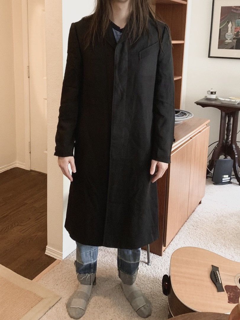 Alexander McQueen 1990s Alexander McQueen Lee Era Archival Long Black Coat Size US S / EU 44-46 / 1 - 3 Thumbnail